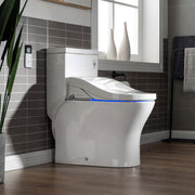WOODBRIDGE Luxury, Elongated One Piece Toilet with Advanced Bidet Seat, White