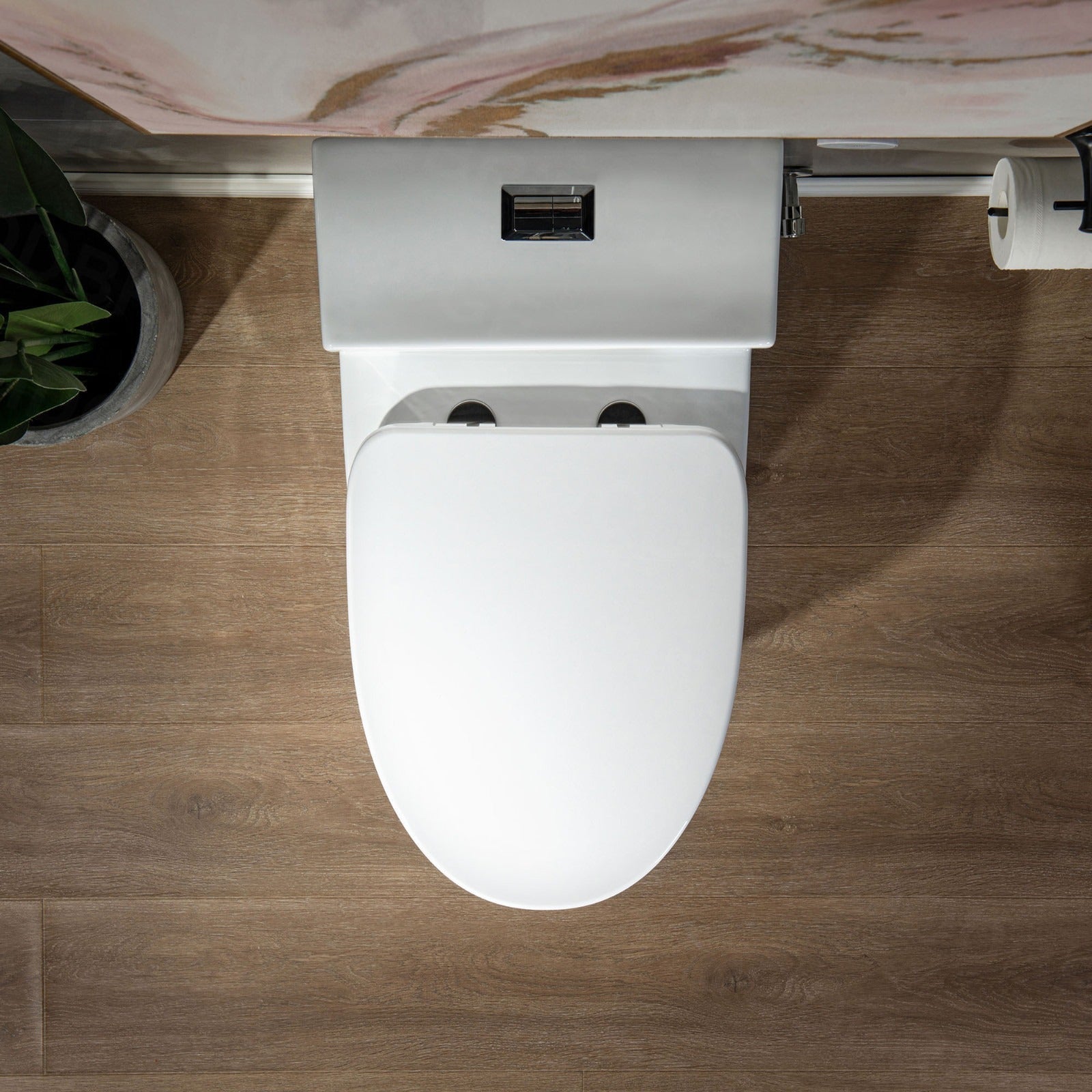 WOODBRIDGE T-0018 / B-0735 Dual Flush Elongated One-Piece Toilet with Soft Close Seat
