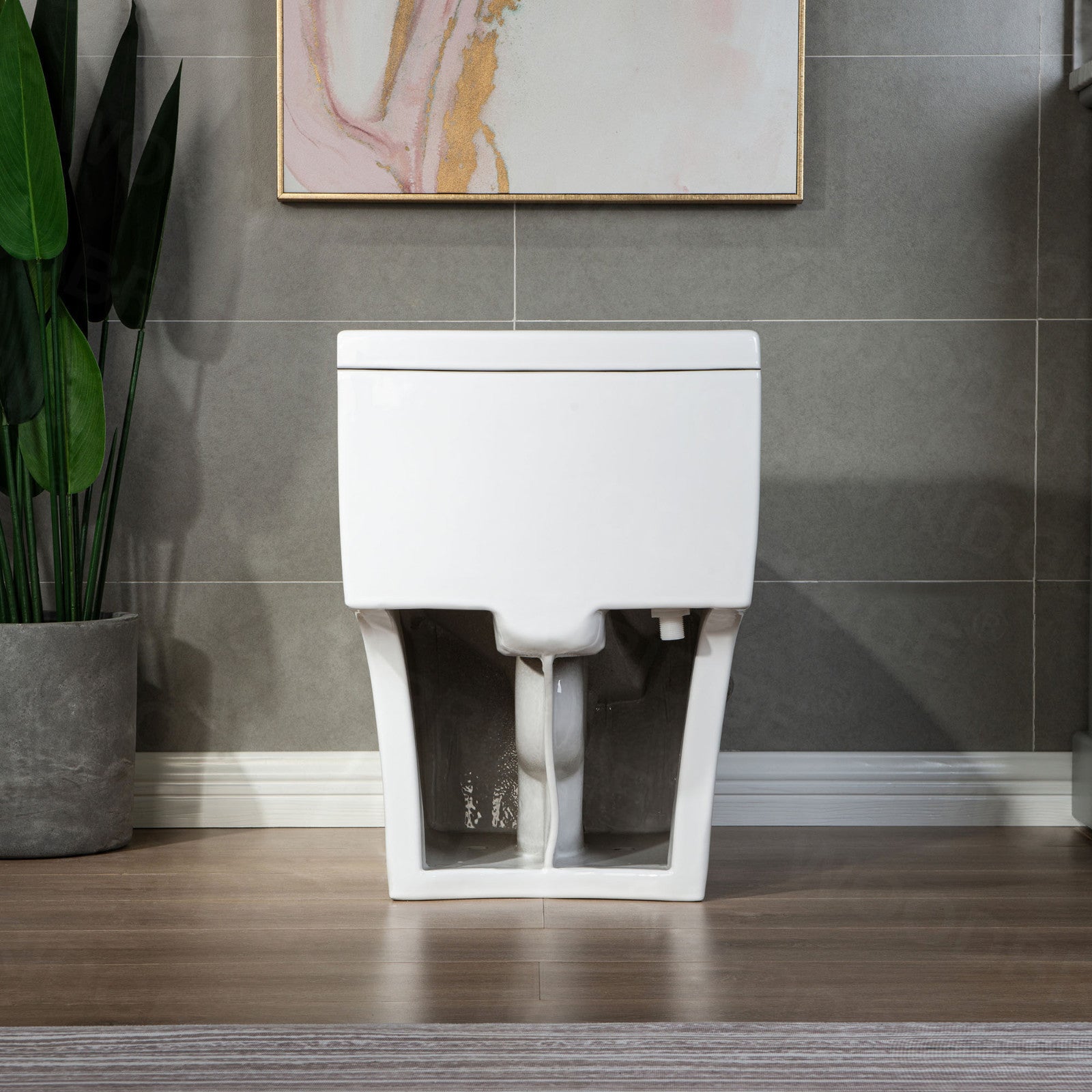 WOODBRIDGE T-0018 / B-0735 Dual Flush Elongated One-Piece Toilet with Soft Close Seat