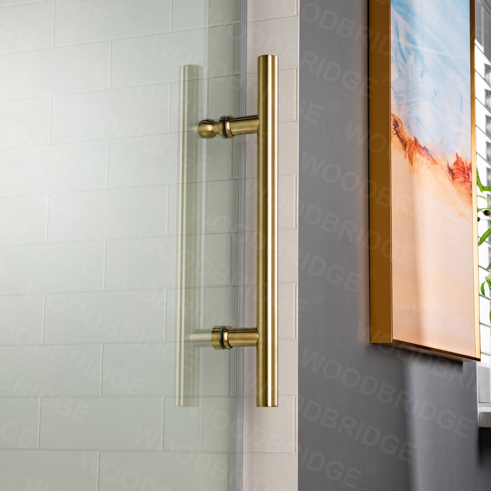 WOODBRIDGE MBSDC6076 Frameless Double Sliding Shower Door 56–60" x 76"