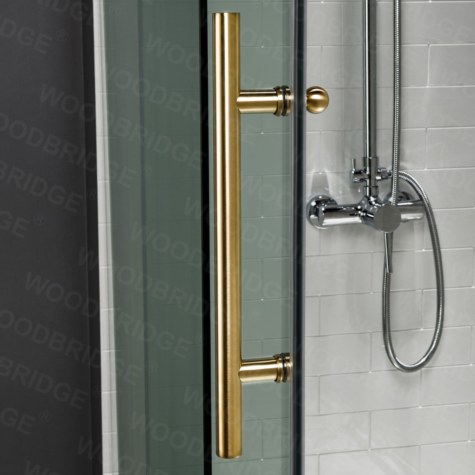 WOODBRIDGE MBSDC6076 Frameless Double Sliding Shower Door 56–60" x 76"