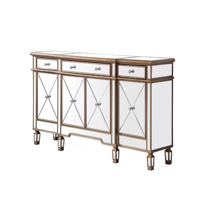 Chans Furniture DH-427 60" Benton collection Andrea Mirrored Console