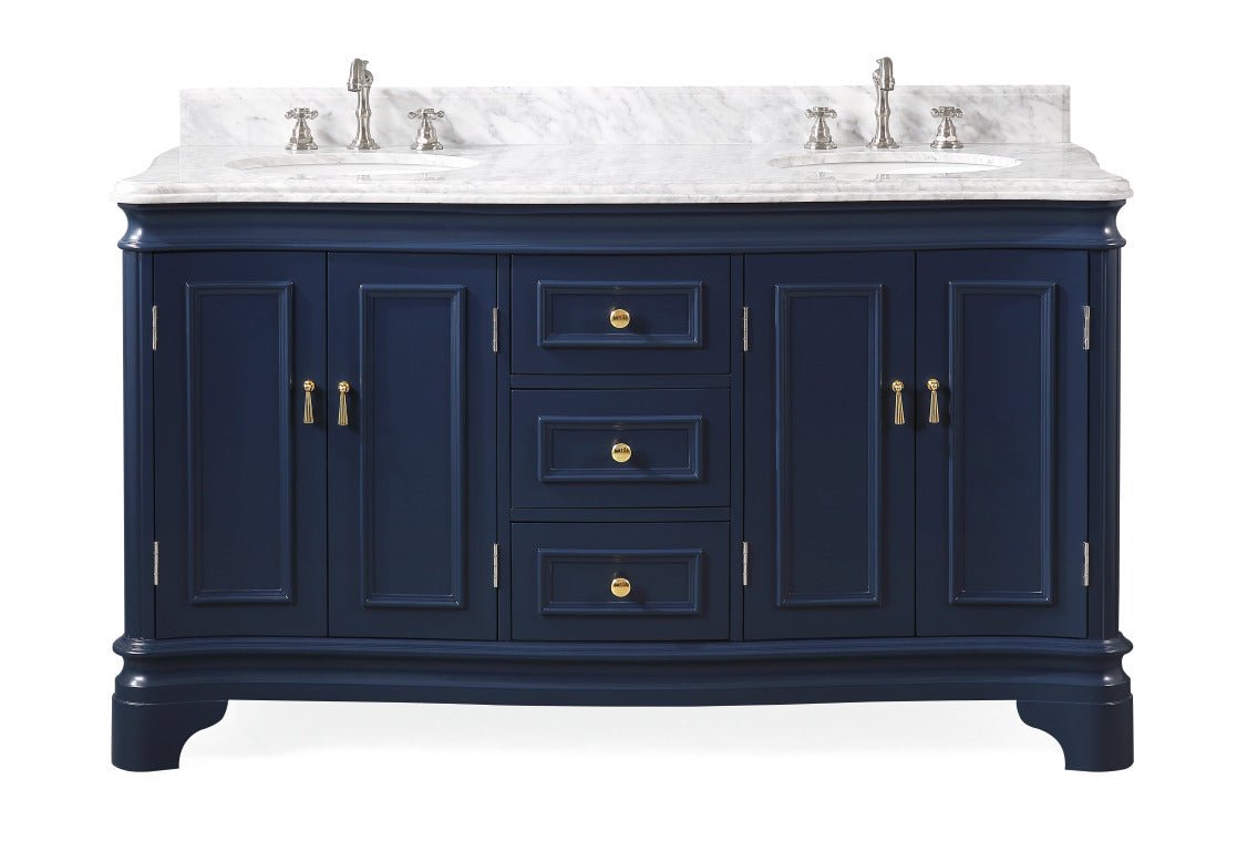 Chans Furniture 2077NB 60" Benton Collection Sesto Navy Blue Bathroom Vanity