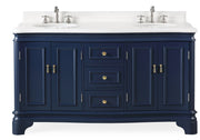 Chans Furniture 2077NB 60" Benton Collection Sesto Navy Blue Bathroom Vanity