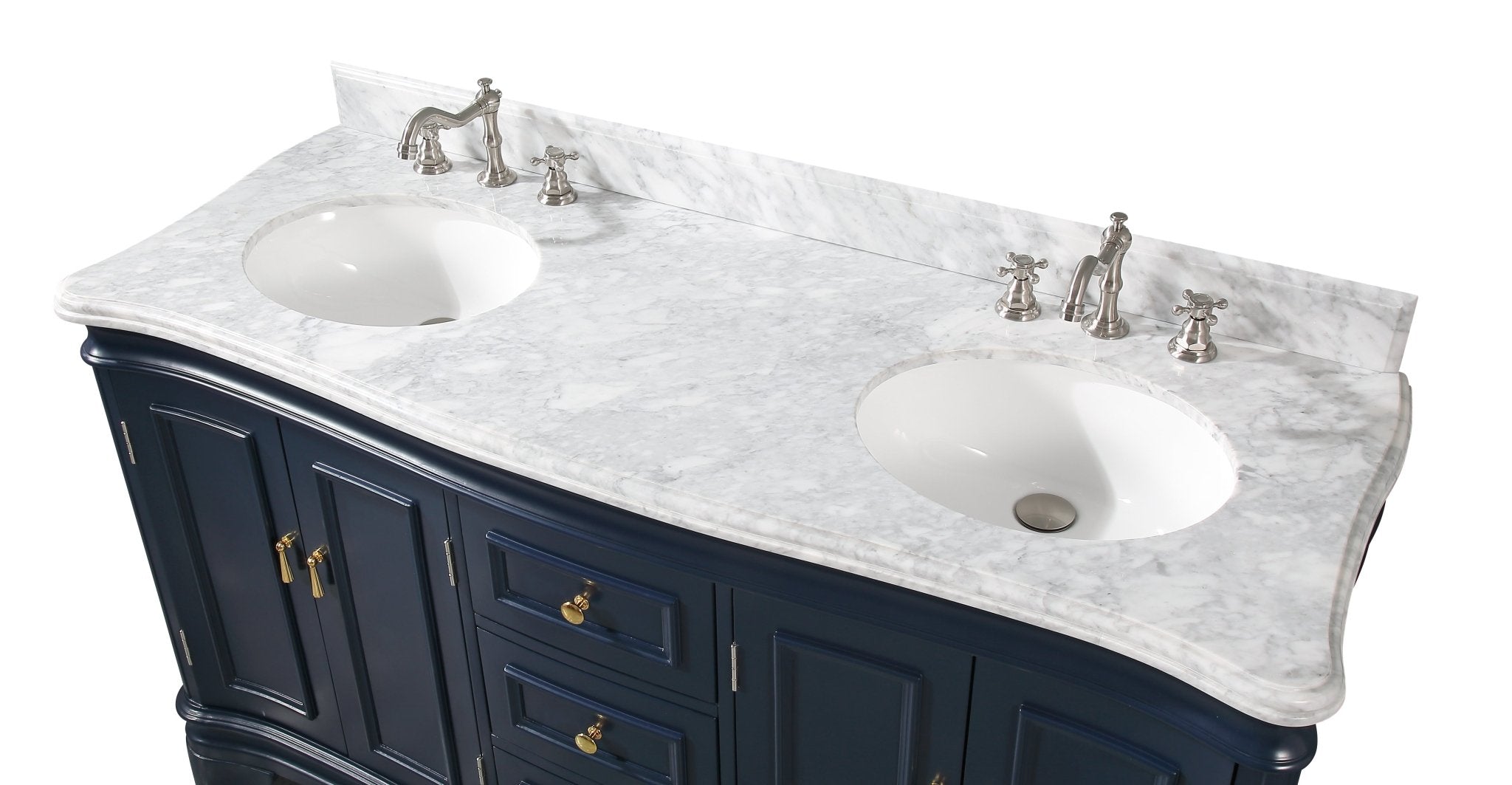 Chans Furniture 2077NB 60" Benton Collection Sesto Navy Blue Bathroom Vanity