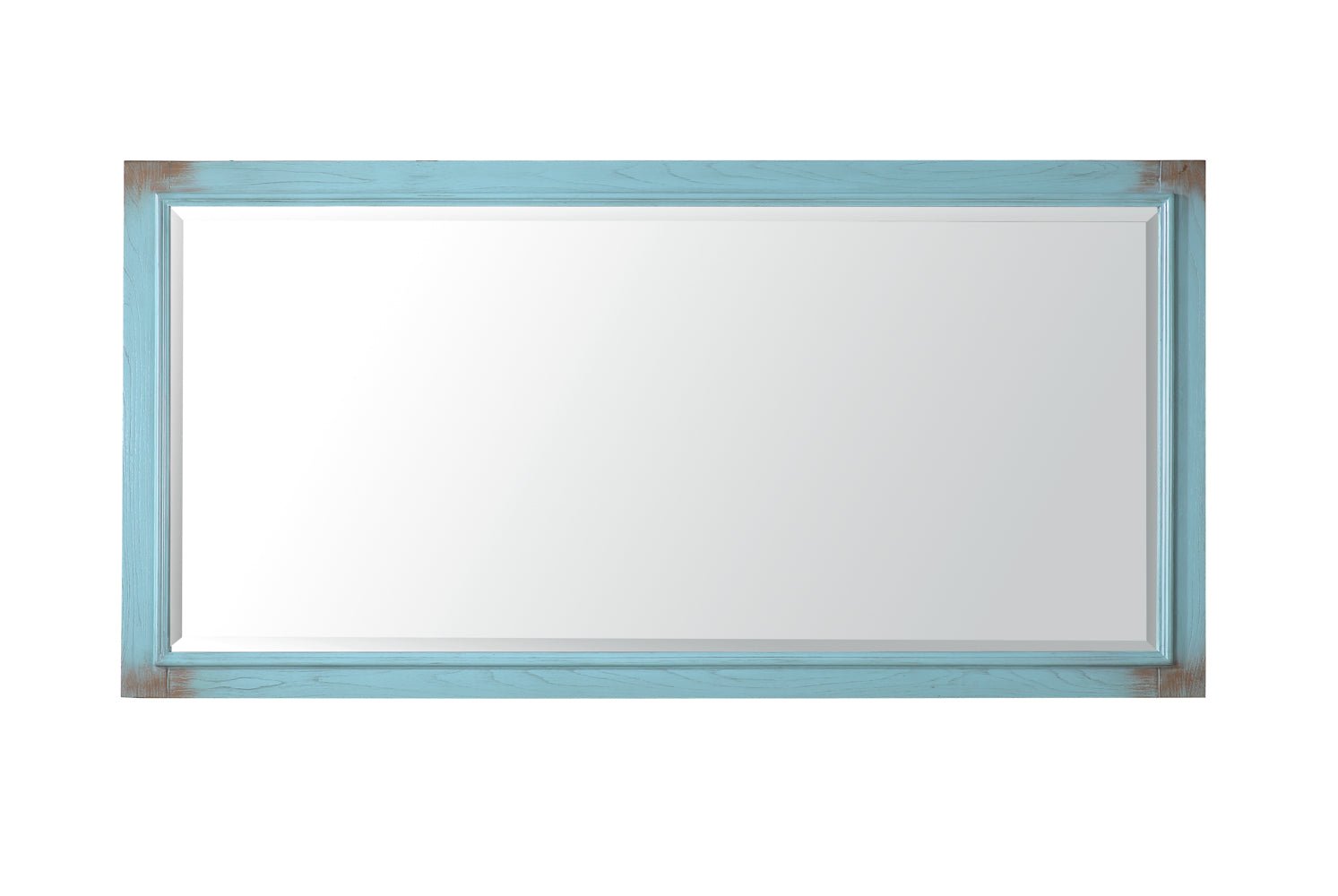 Chans Furniture CF-66323BU-60 60 inch Abbeville Distressed Blue Single Sink Bathroom Vanity With Marble Top