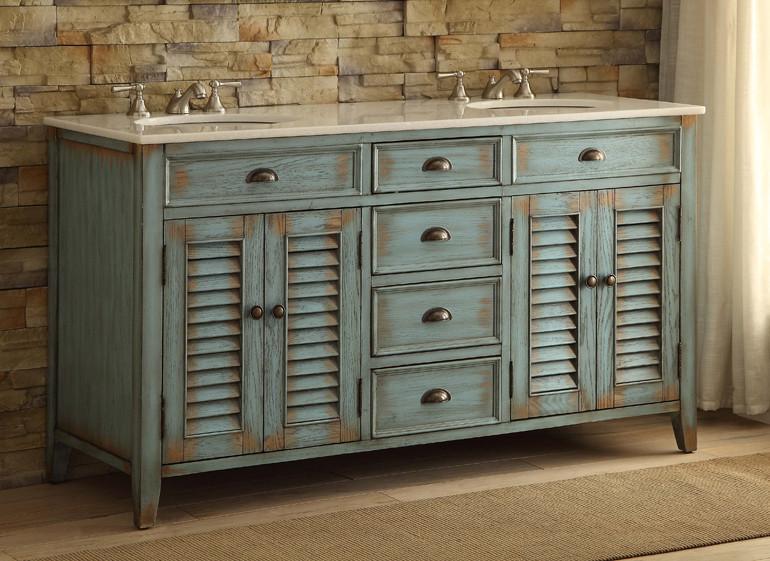 Chans Furniture CF-88323-60BU 60" inch Benton Collection Abbeville Double Sink Vanity Model