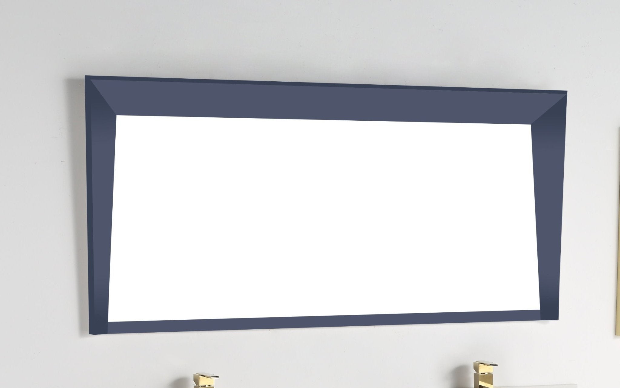 Chans Furniture CL-22NB60-QT 60" Larvotto Navy Blue Contemporary Double Sink Bathroom Vanity