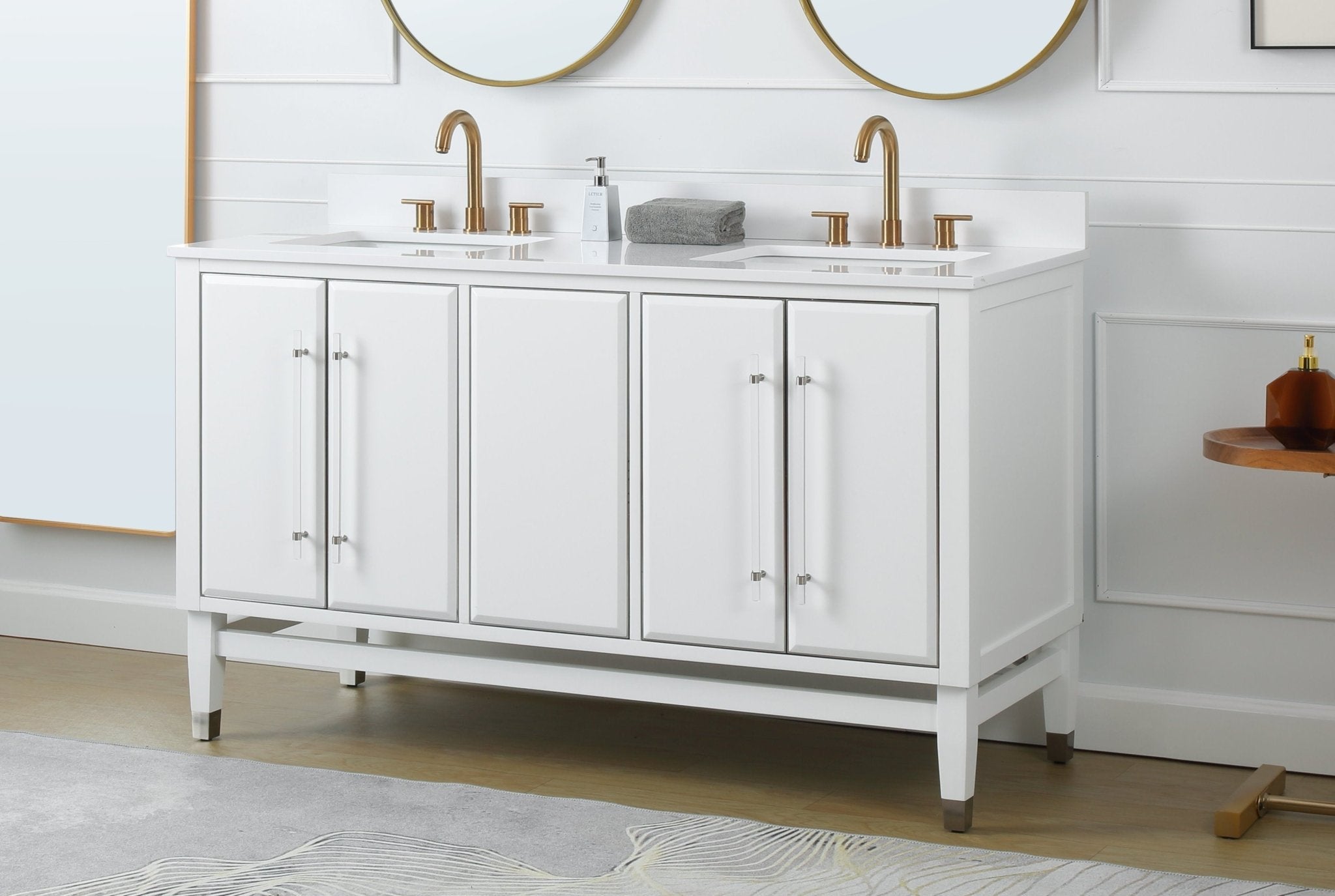 Chans Furniture Q164WT-D60QT 60" Tennant Brand Bertone Bathroom Sink Vanity