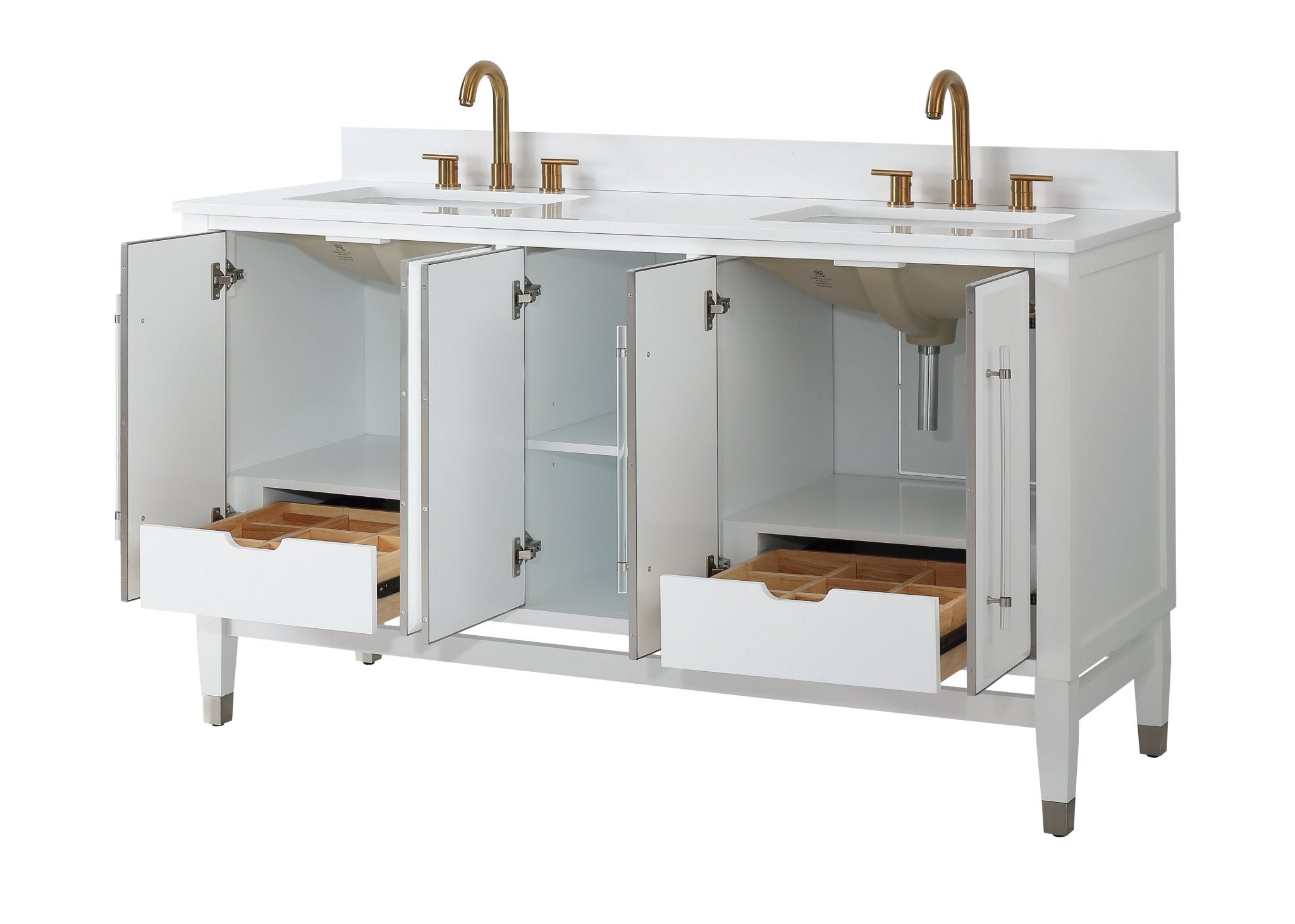 Chans Furniture Q164WT-D60QT 60" Tennant Brand Bertone Bathroom Sink Vanity