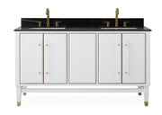 Chans Furniture Q164WT-D60GT 60" Tennant Brand Bertone Double Sink Bathroom Vanity