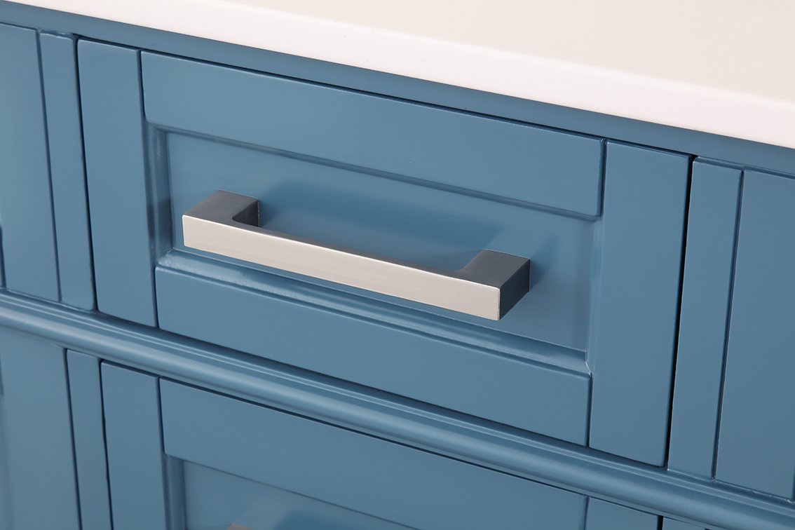 Chans Furniture QT-1808-D60TB 60" Tennant Brand Durand Modern Teal Blue Double Sink Bathroom Vanity