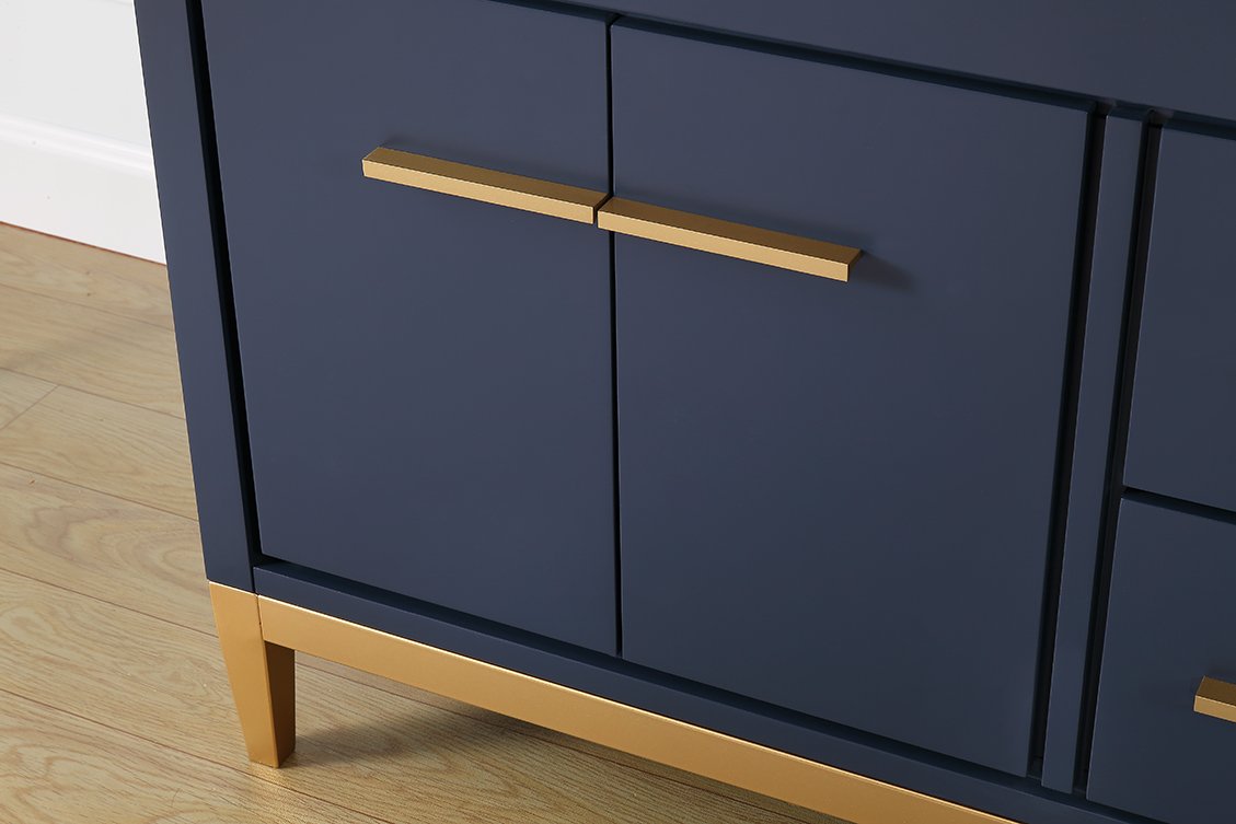 Chans Furniture 9960NB-60NU 60"  Tennant Brand Vessel sink Navy Blue Beatrice Double Sink Vanity