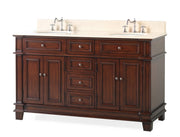 Chans Furniture CF-3048M-60 60" Timeless Classic Sanford Double Sink Bathroom Vanity