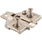 Hardware Resources HR MAX Heavy Duty 0 mm Screw Adj 3 Hole Zinc Die Cast Plate with Euro Screws for 700, 725, 900 and 1750 Hinges