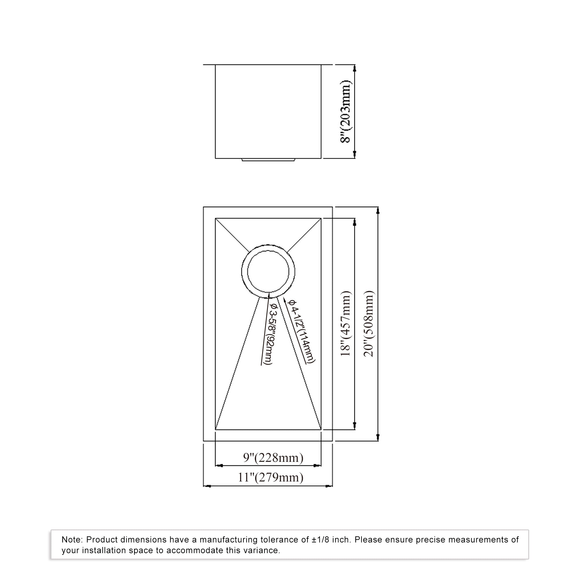 Undermount Kitchen Sinks Handcrafted Series-6002 1120