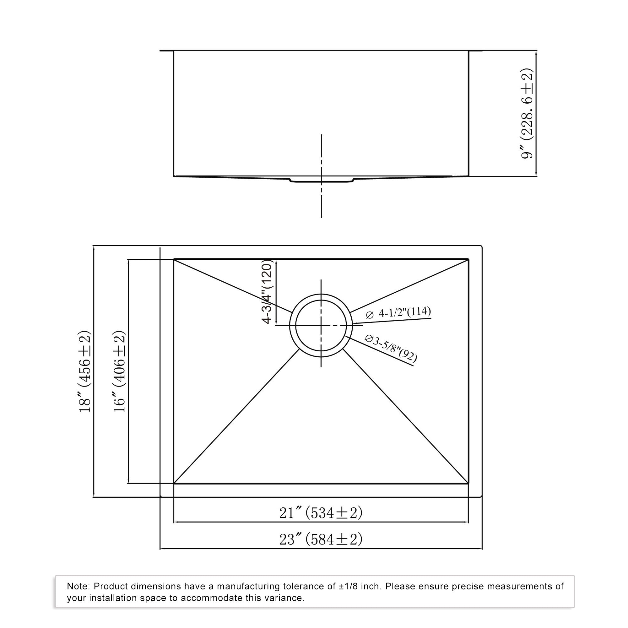 Undermount Kitchen Sinks Handcrafted Series-6002 2318C