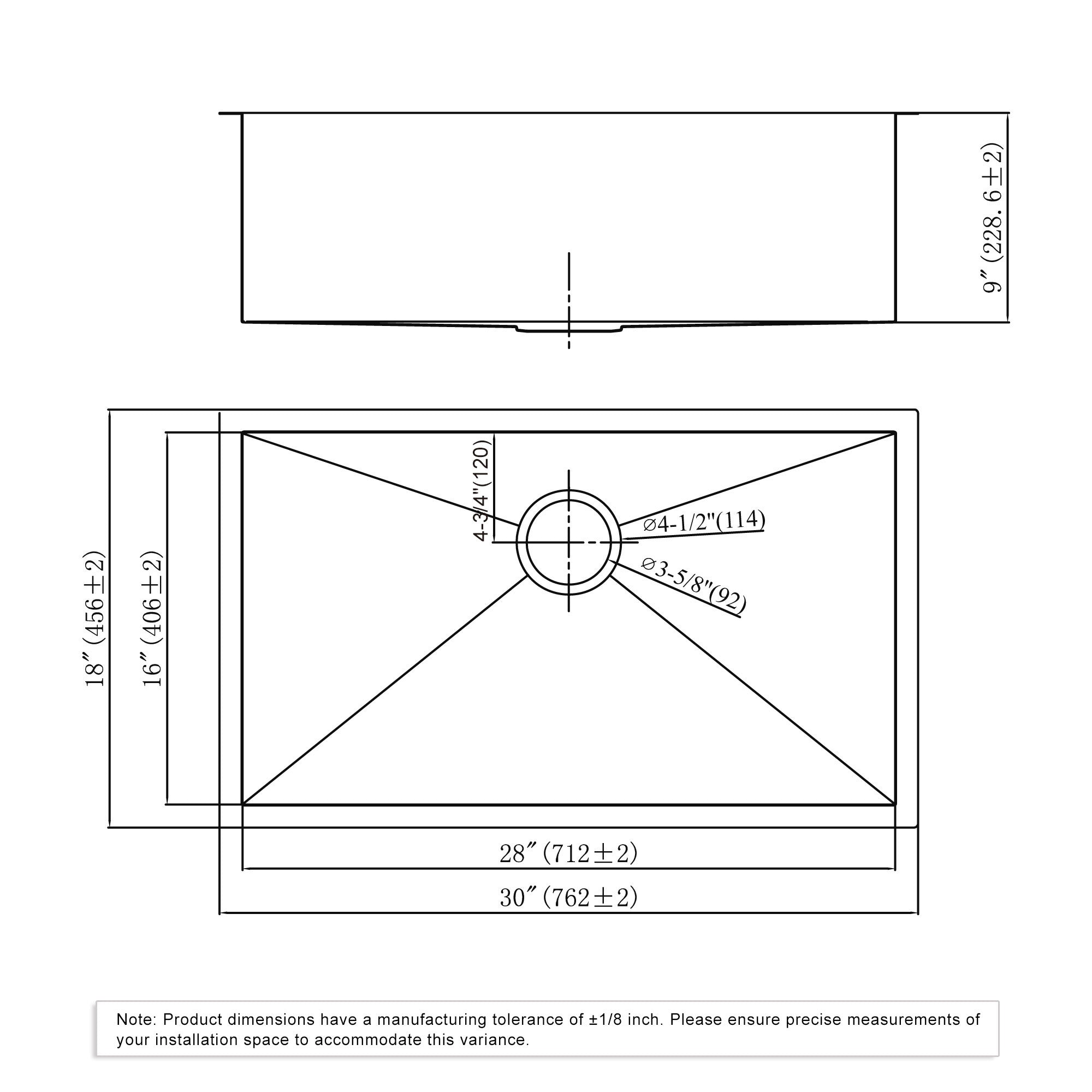 Undermount Kitchen Sinks Handcrafted Series-6002 3018C