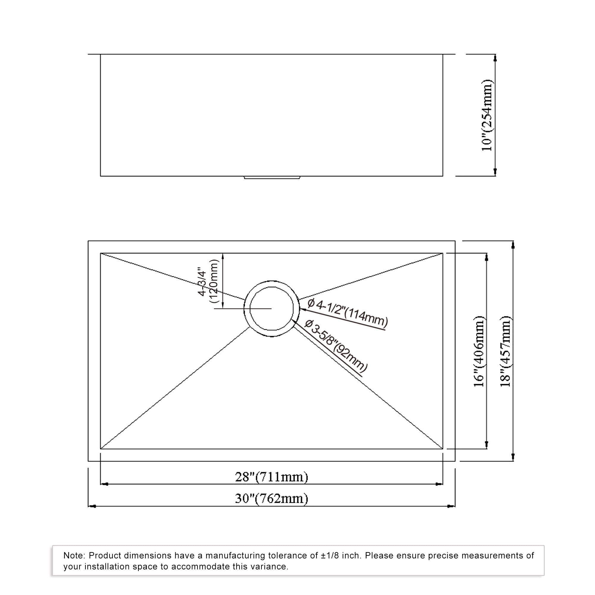 Undermount Kitchen Sinks Handcrafted Series-6002 3018
