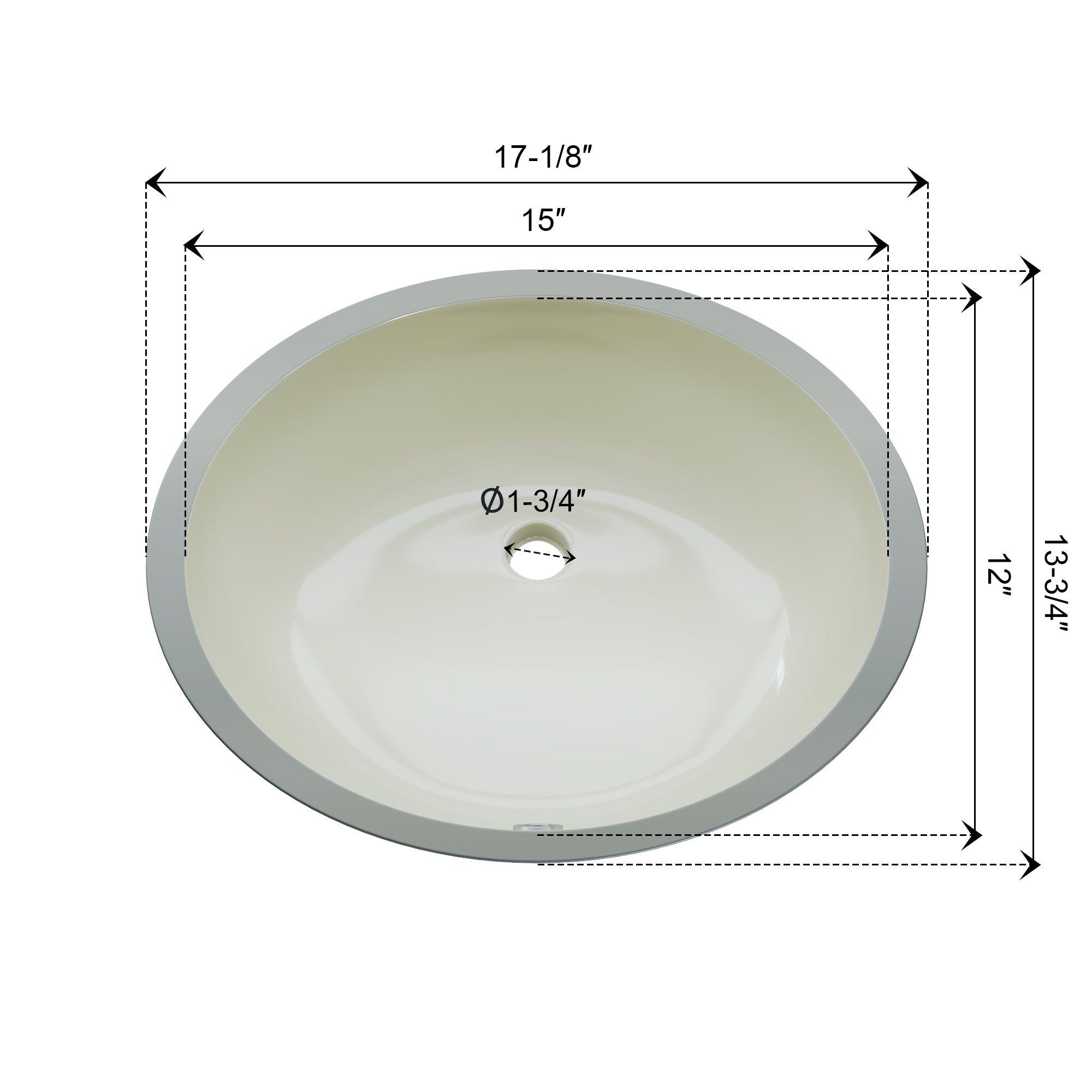 Undercounter Ceramic Sink 6003 1714