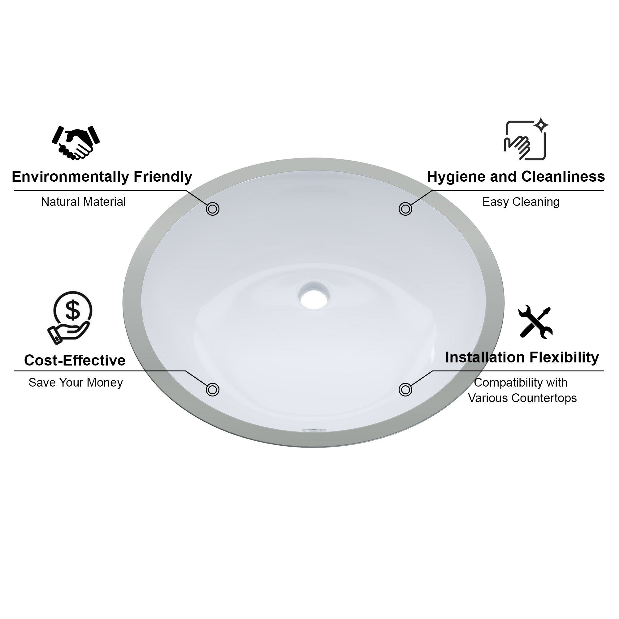 Undercounter Ceramic Sink 6003 1714