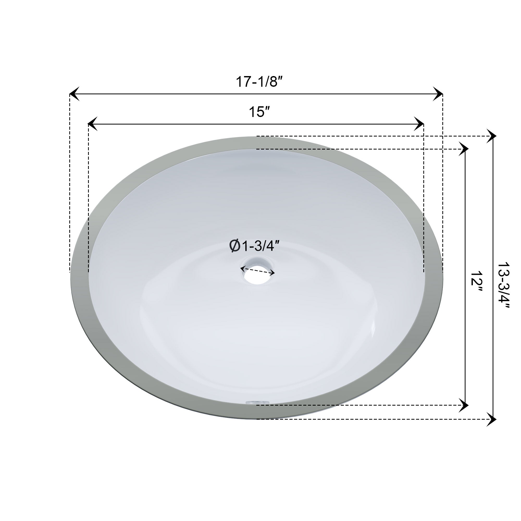 Undercounter Ceramic Sink 6003 1714