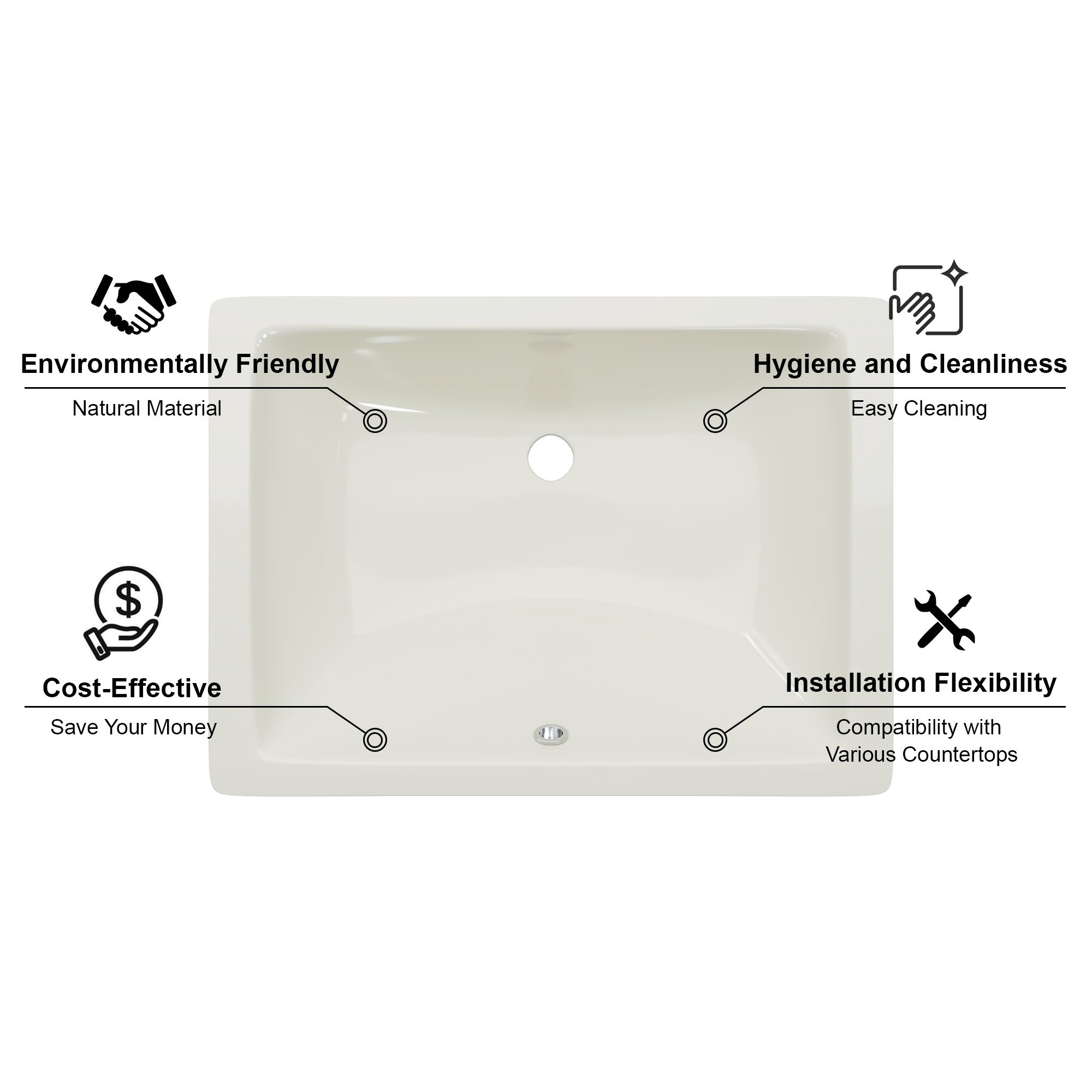 Undercounter Ceramic Sink 6003 1814