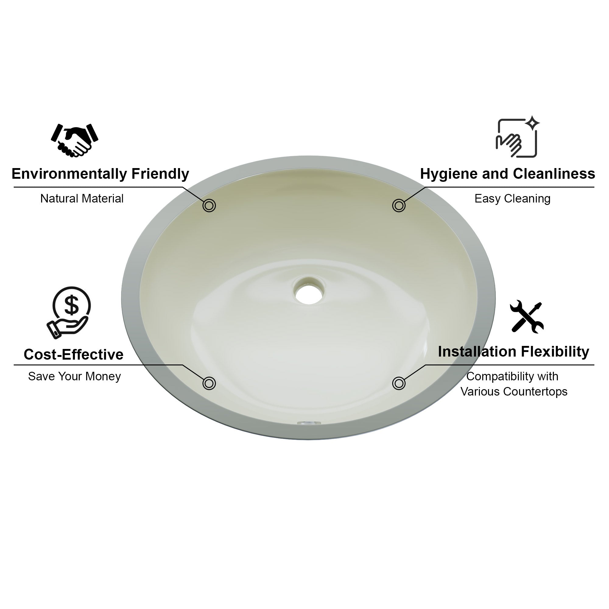 Undercounter Ceramic Sink  6003 1916