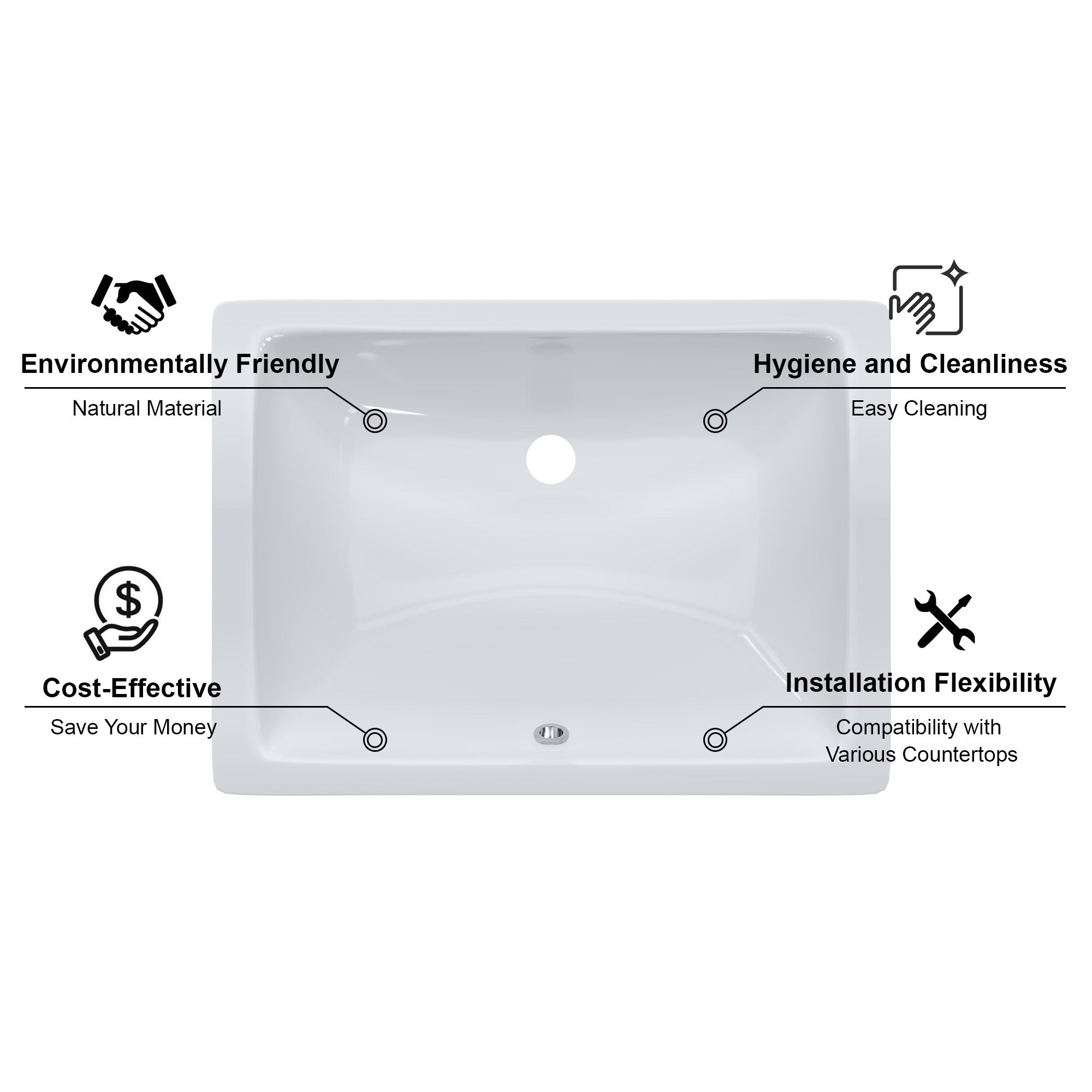 Undercounter Ceramic Sink  6003 2115