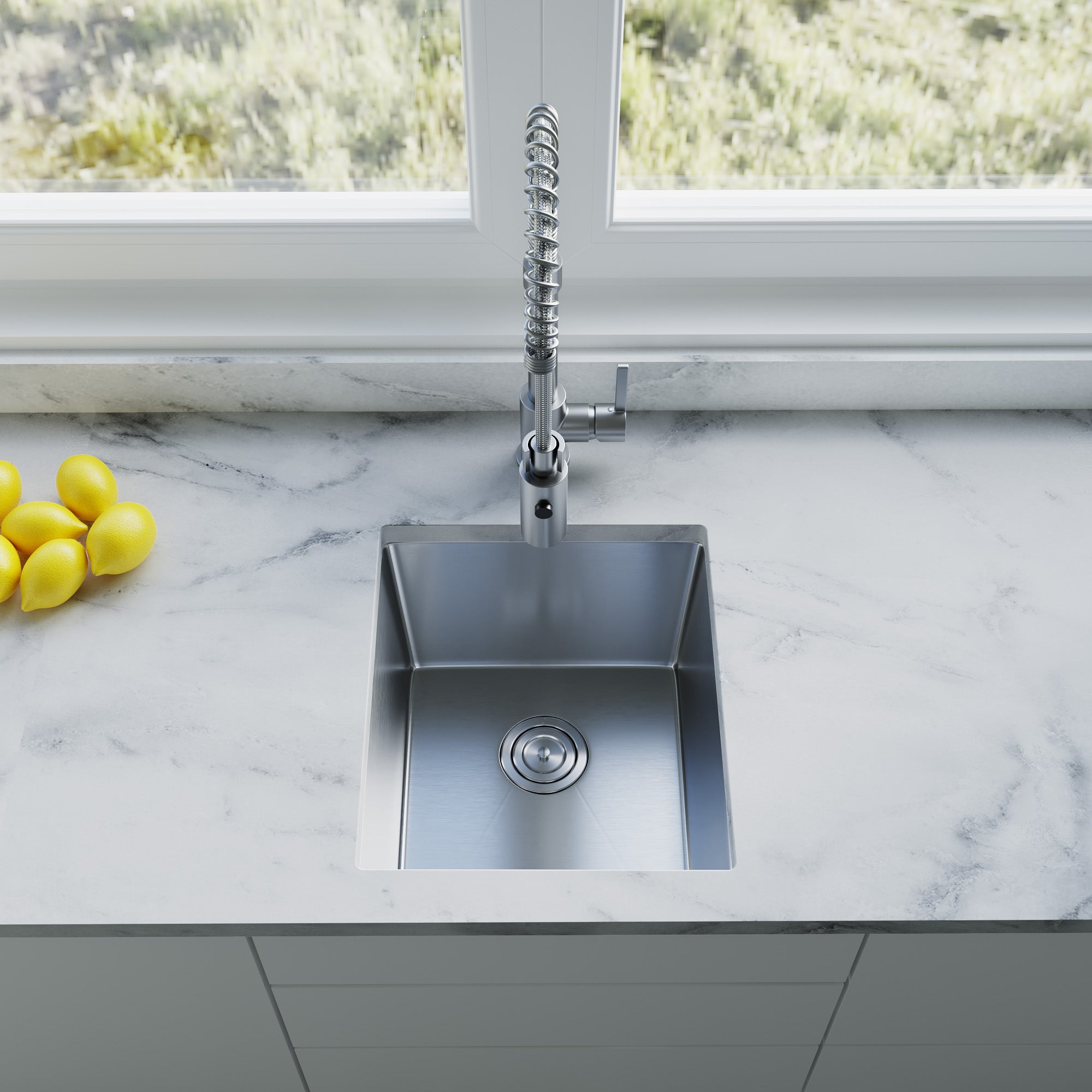 Undermount Kitchen Sinks Handcrafted Small-Radius Corner (R10) Series 6005 1618