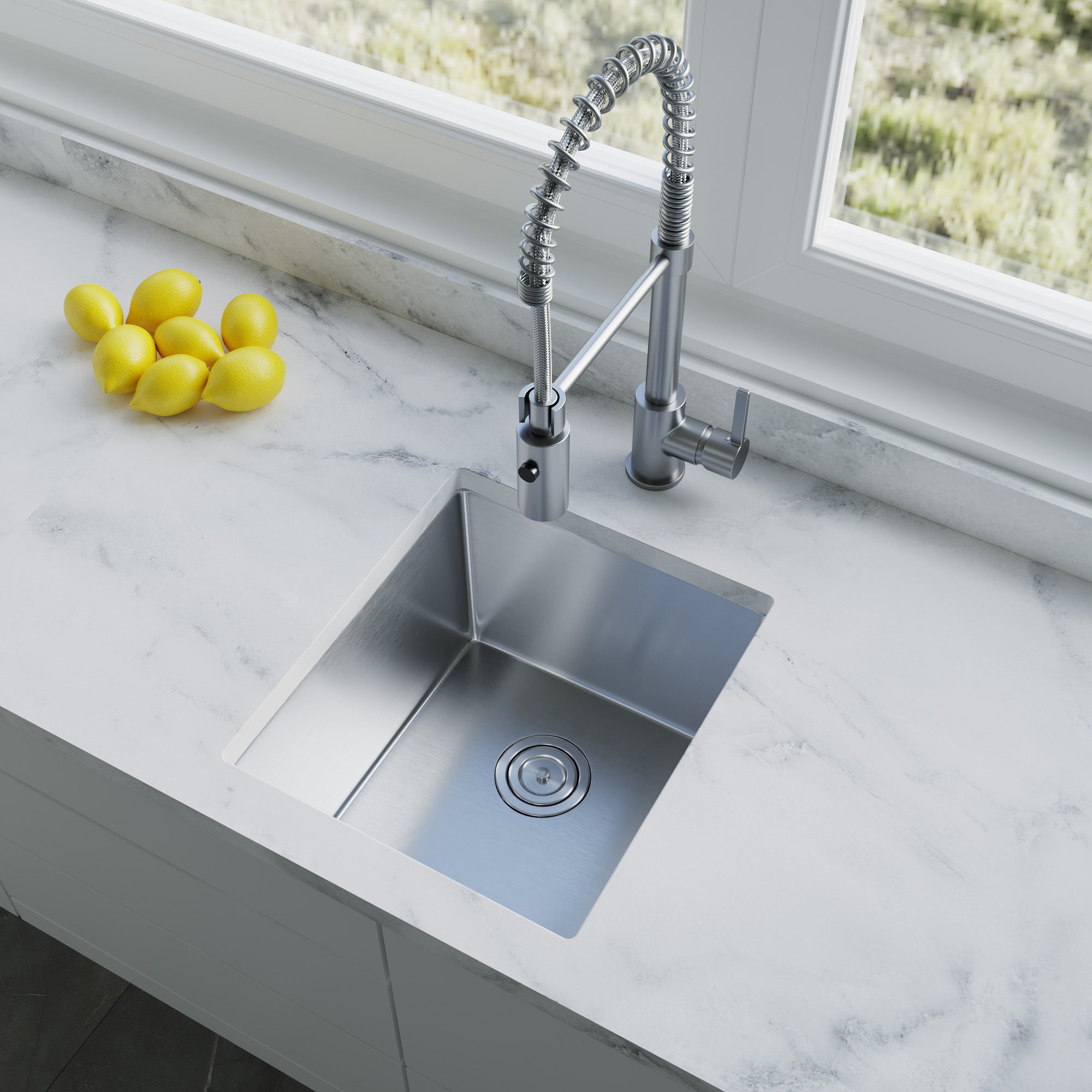Undermount Kitchen Sinks Handcrafted Small-Radius Corner (R10) Series 6005 1618