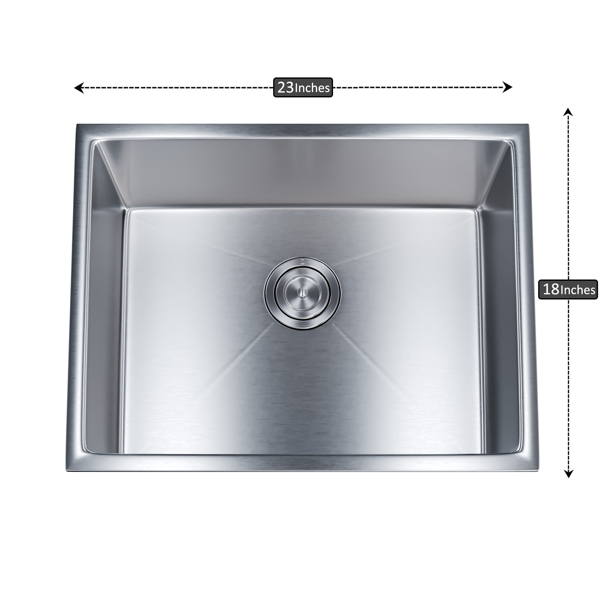 Undermount Kitchen Sinks Handcrafted Small-Radius Corner (R10) Series 6005 2318