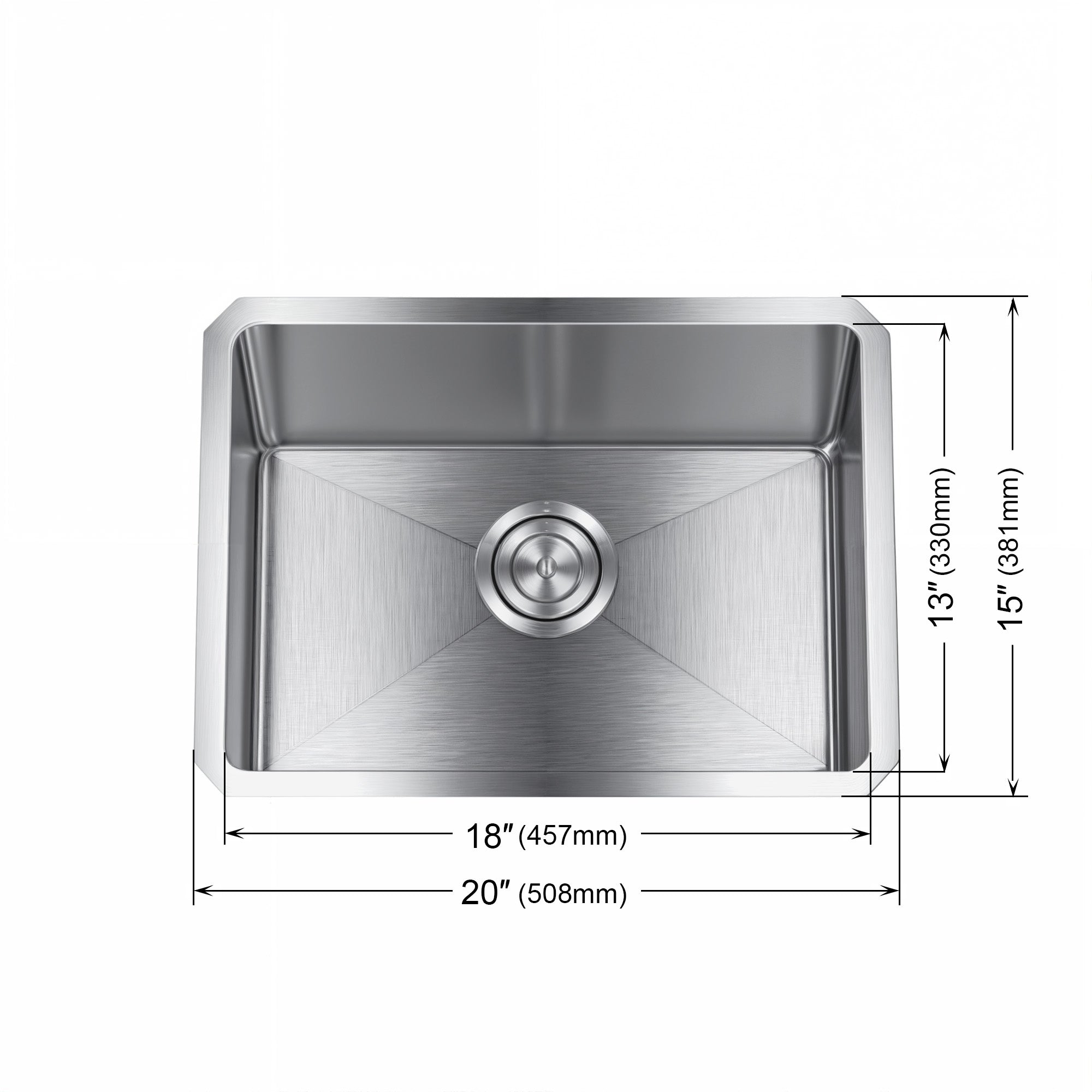 Undermount Kitchen Sinks Handcrafted Small-Radius Corner Series-6008 2015