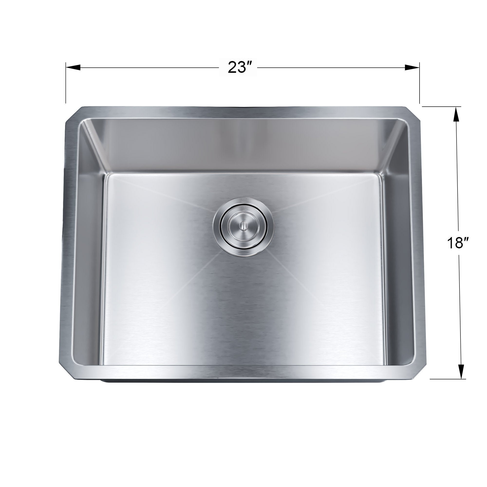 Undermount Kitchen Sinks Handcrafted Small-Radius Corner Series-6008 2318C