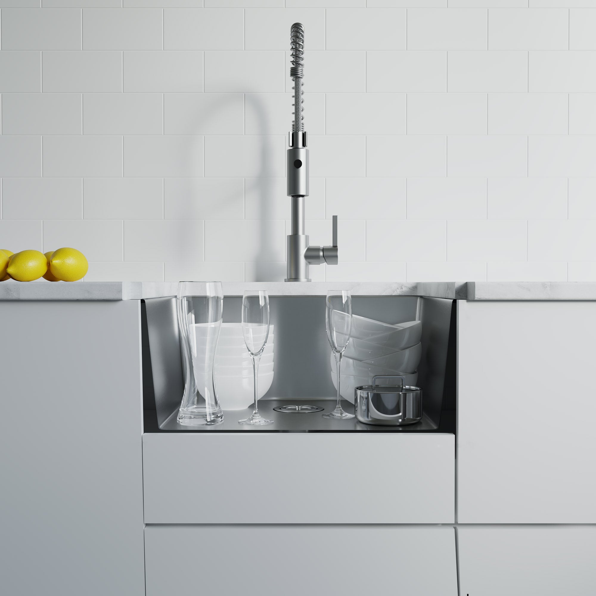 Undermount Kitchen Sinks Handcrafted Small-Radius Corner Series-6008 2318C