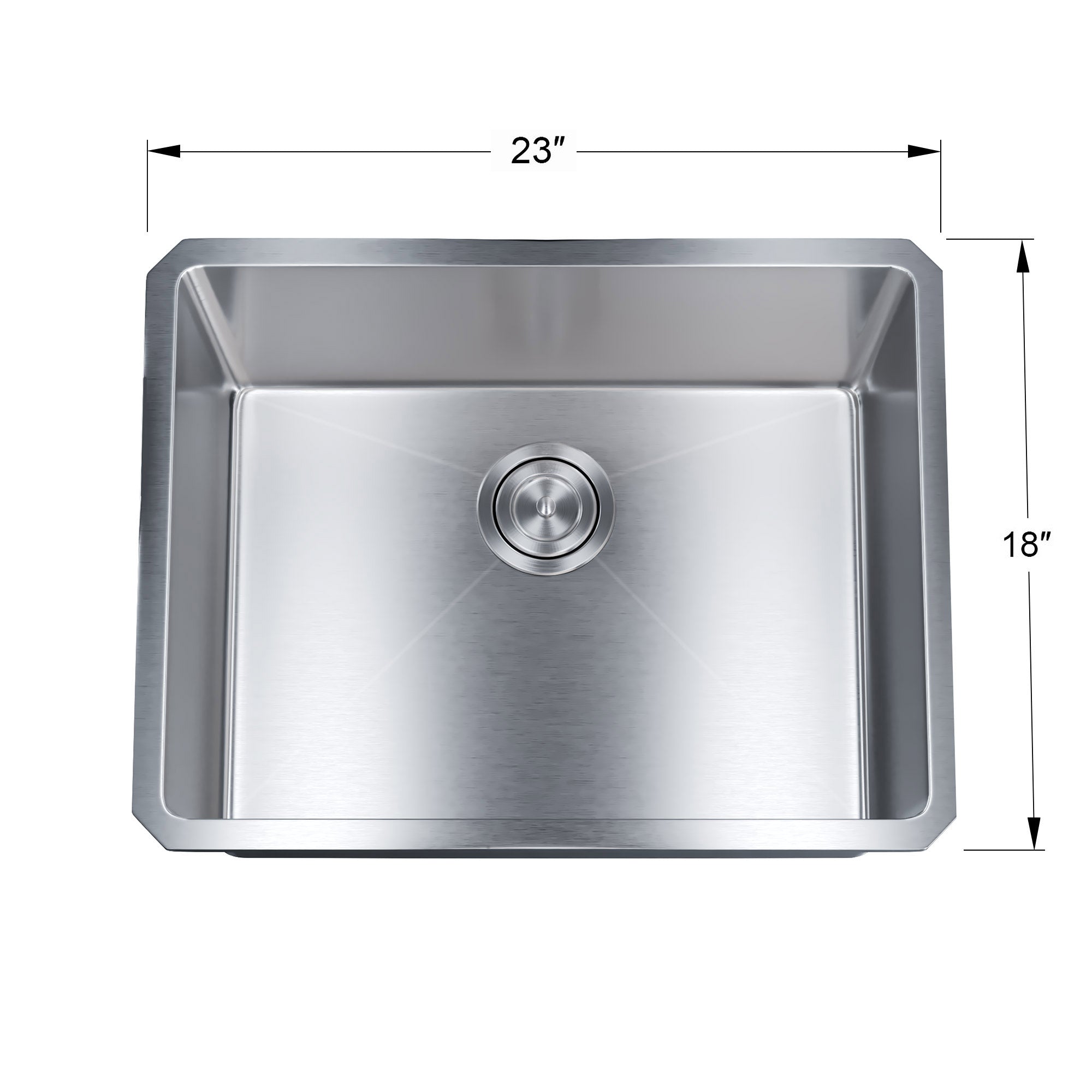 Undermount Kitchen Sinks Handcrafted Small-Radius Corner Series-6008 2318