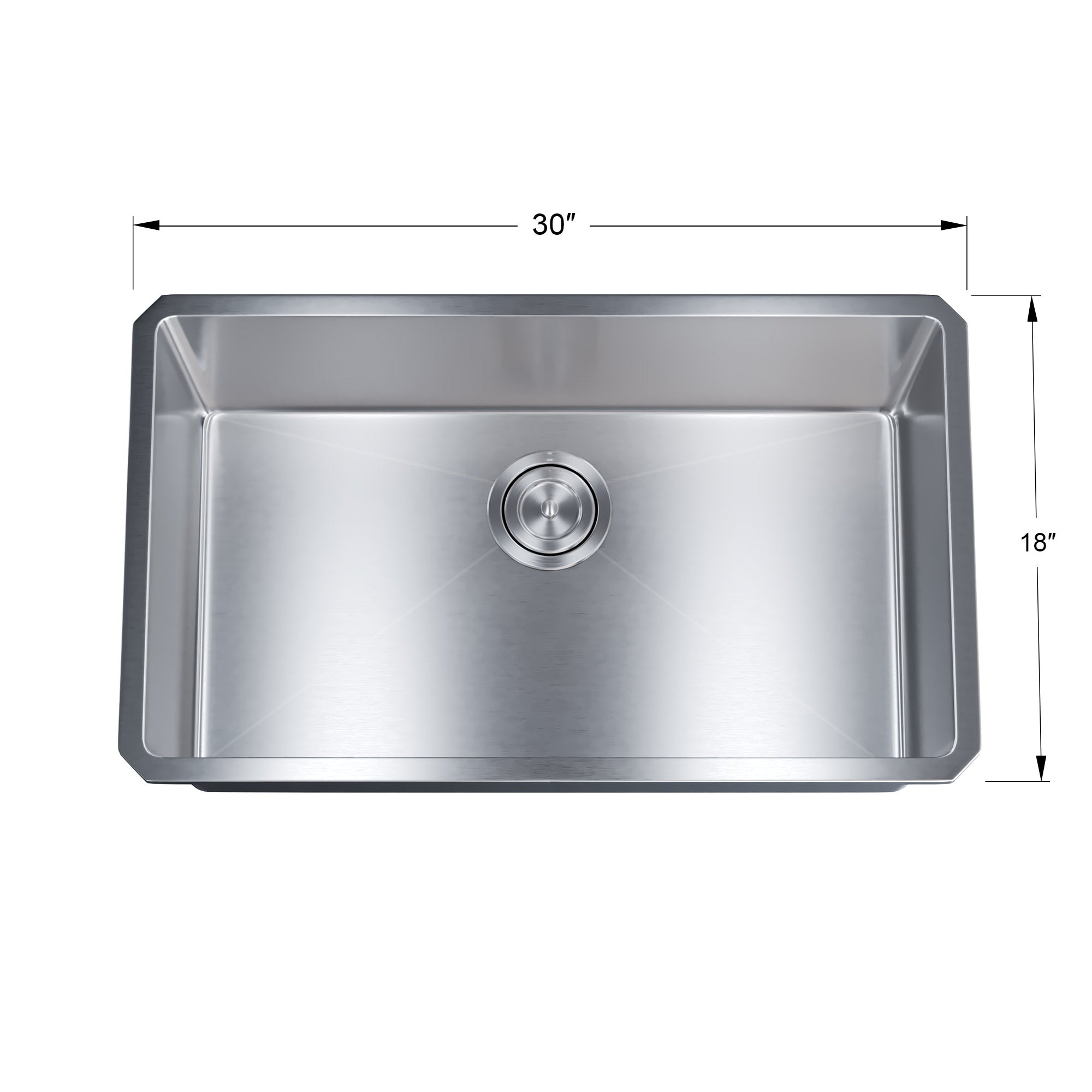 Undermount Kitchen Sinks Handcrafted Small-Radius Corner Series-6008 3018C