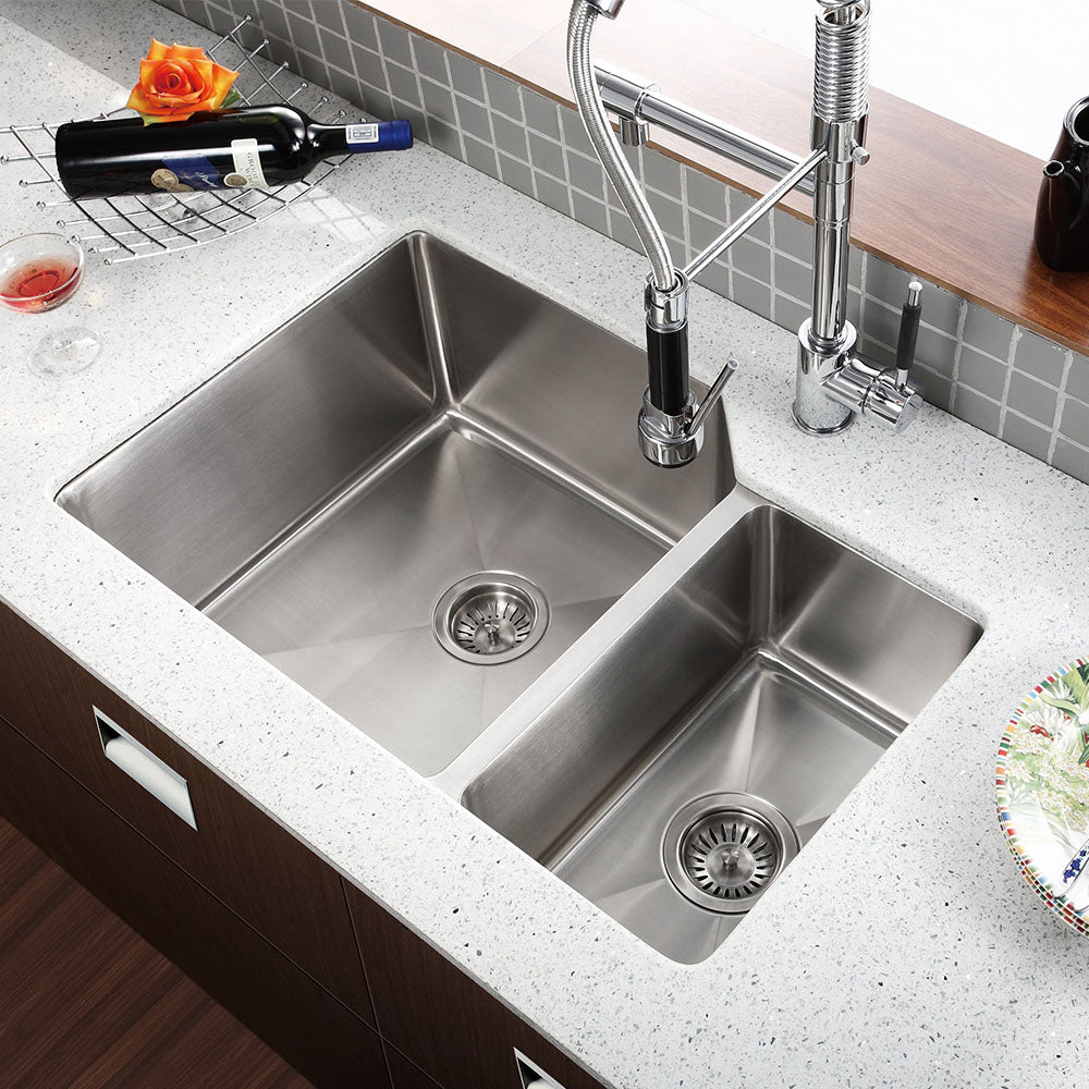 Undermount Kitchen Sinks Handcrafted Small-Radius Corner Series-6008 3020D