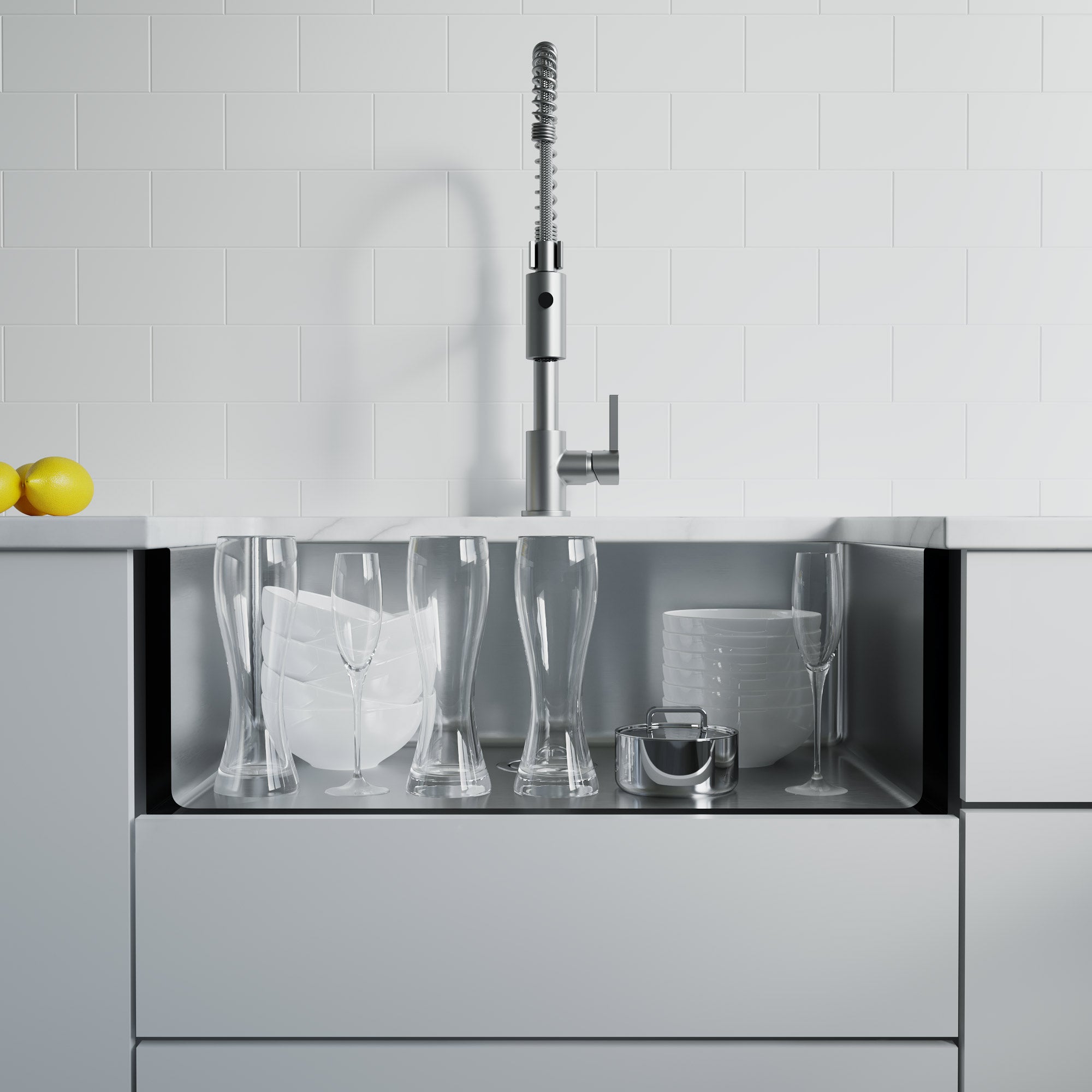 Undermount Kitchen Sinks Handcrafted Small-Radius Corner Series-6008 3021