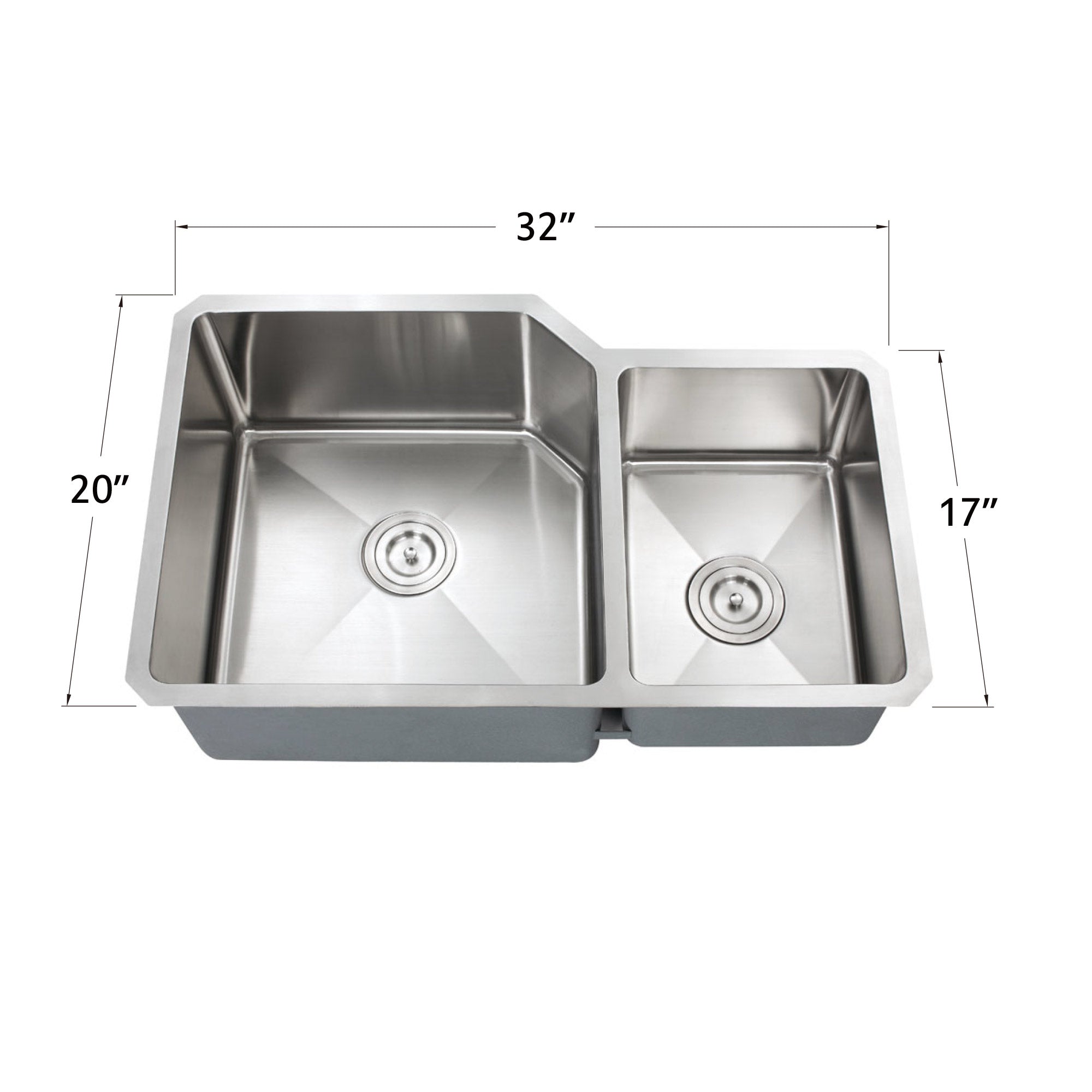 Undermount Kitchen Sinks Handcrafted Small-Radius Corner Series-6008 3220D