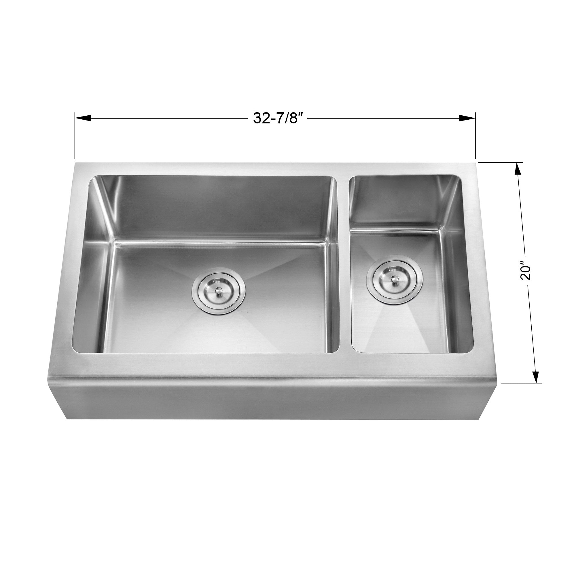 Undermount Kitchen Sinks Handcrafted Small-Radius Corner Series-6008 3320D