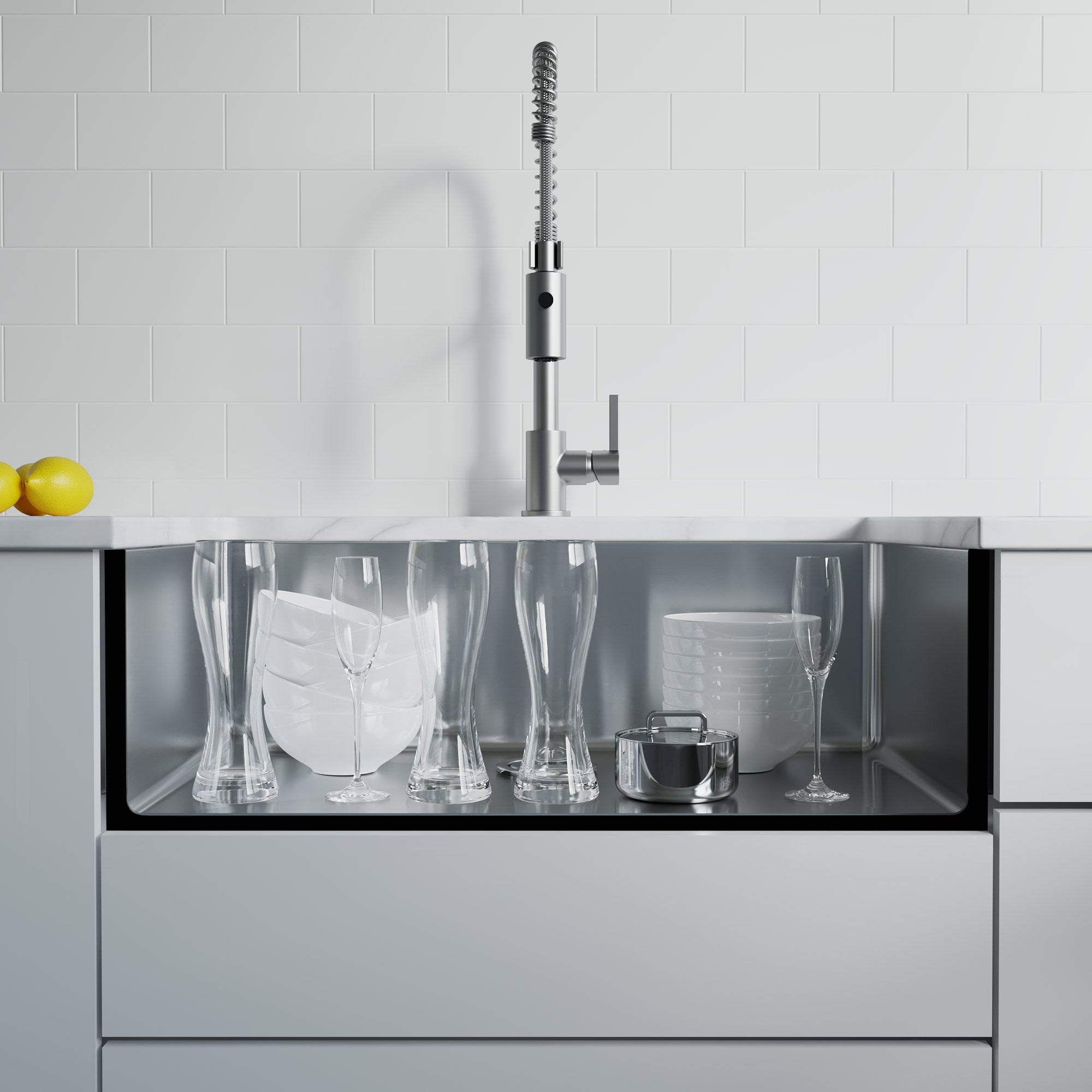 Undermount Kitchen Sinks Handcrafted Small-Radius Corner Series-6008 3320