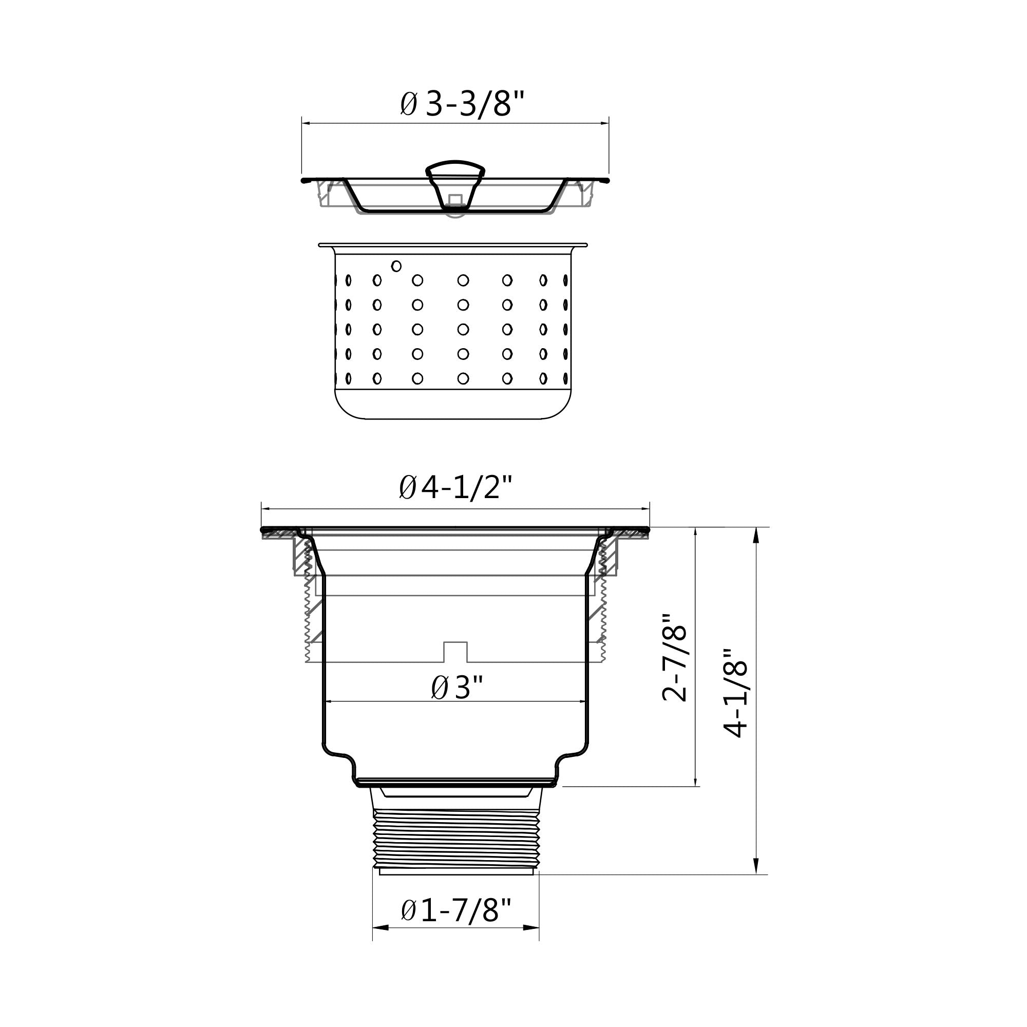 Sinks Accessories Strainer-6011 01