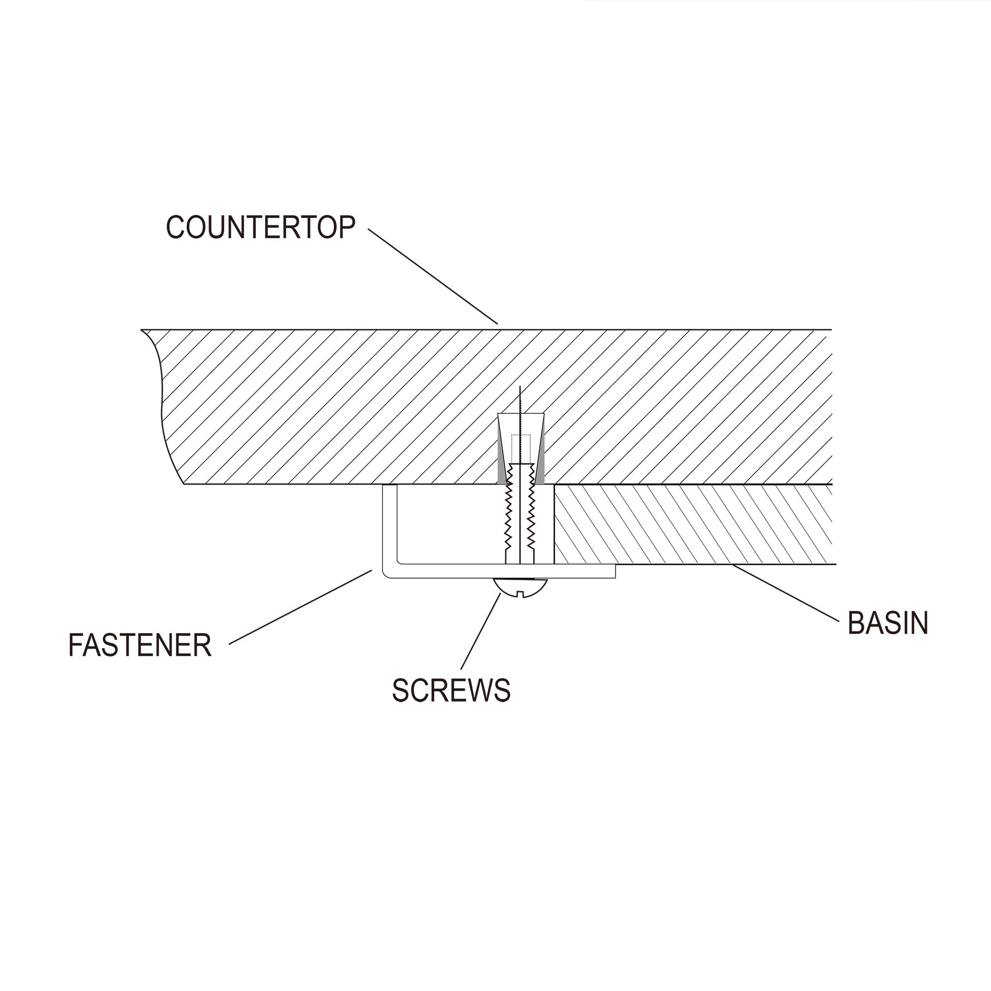Clips and Screws for Counter top - 6011 10