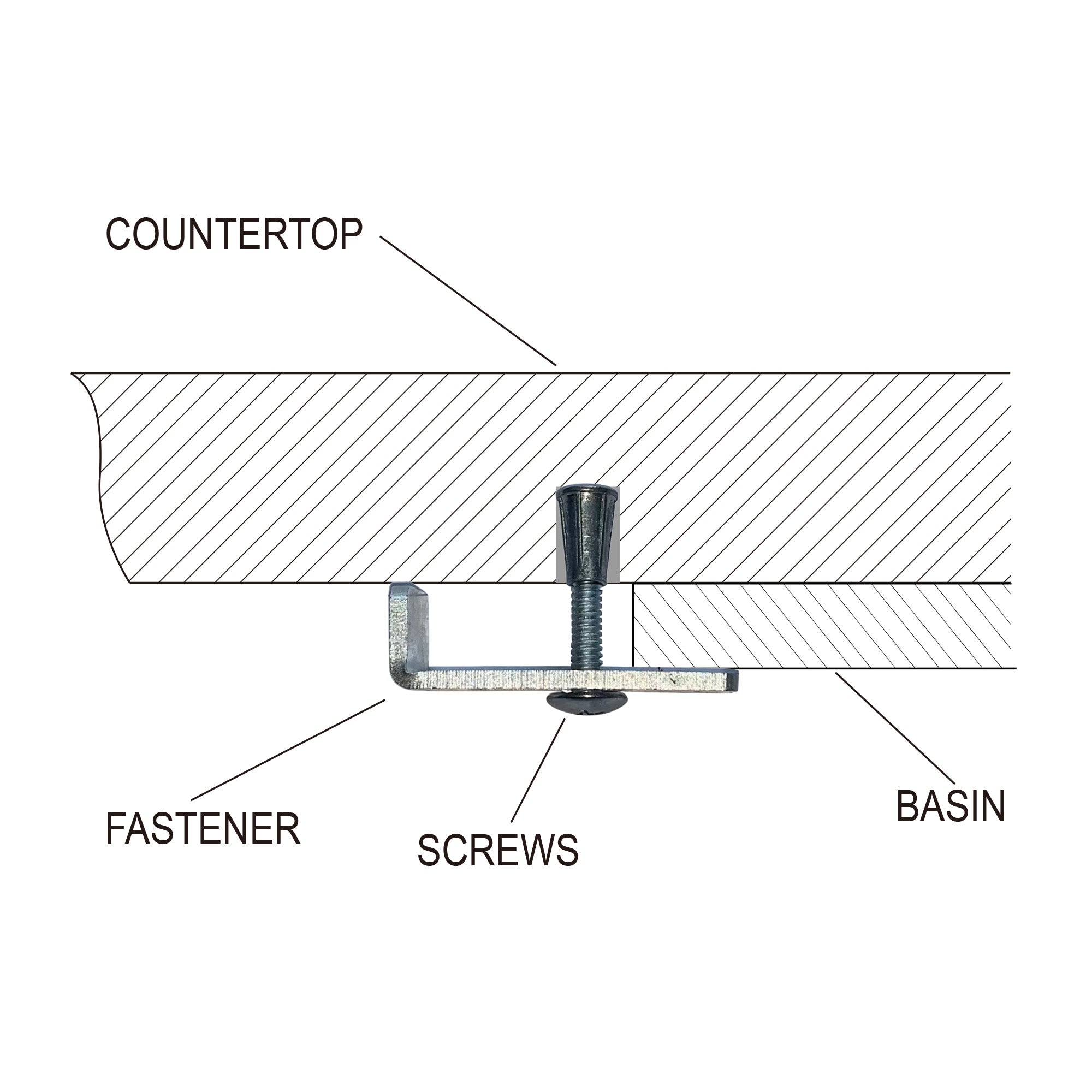 Clips and Screws for Counter top - 6011 10