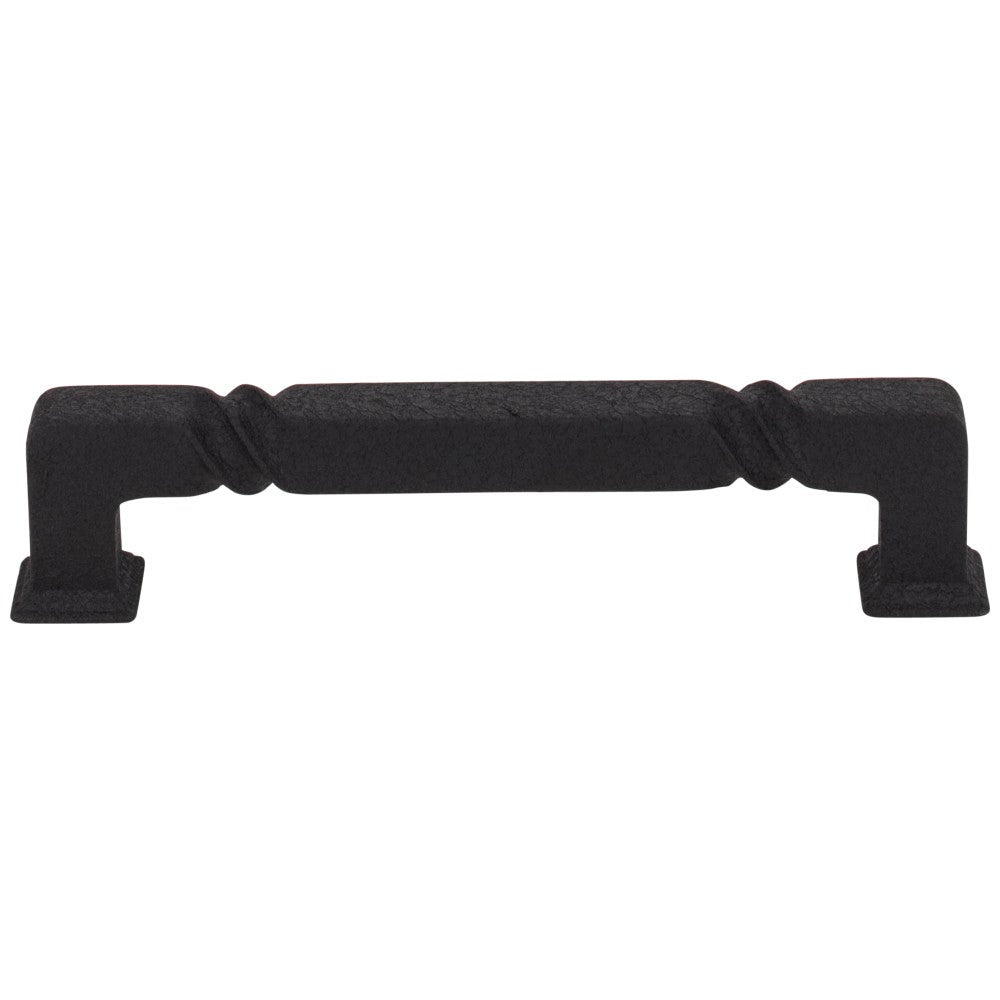 Hardware Resources 96 mm Center-to-Center Matte Black Rustic Twist Tahoe Cabinet Pull
