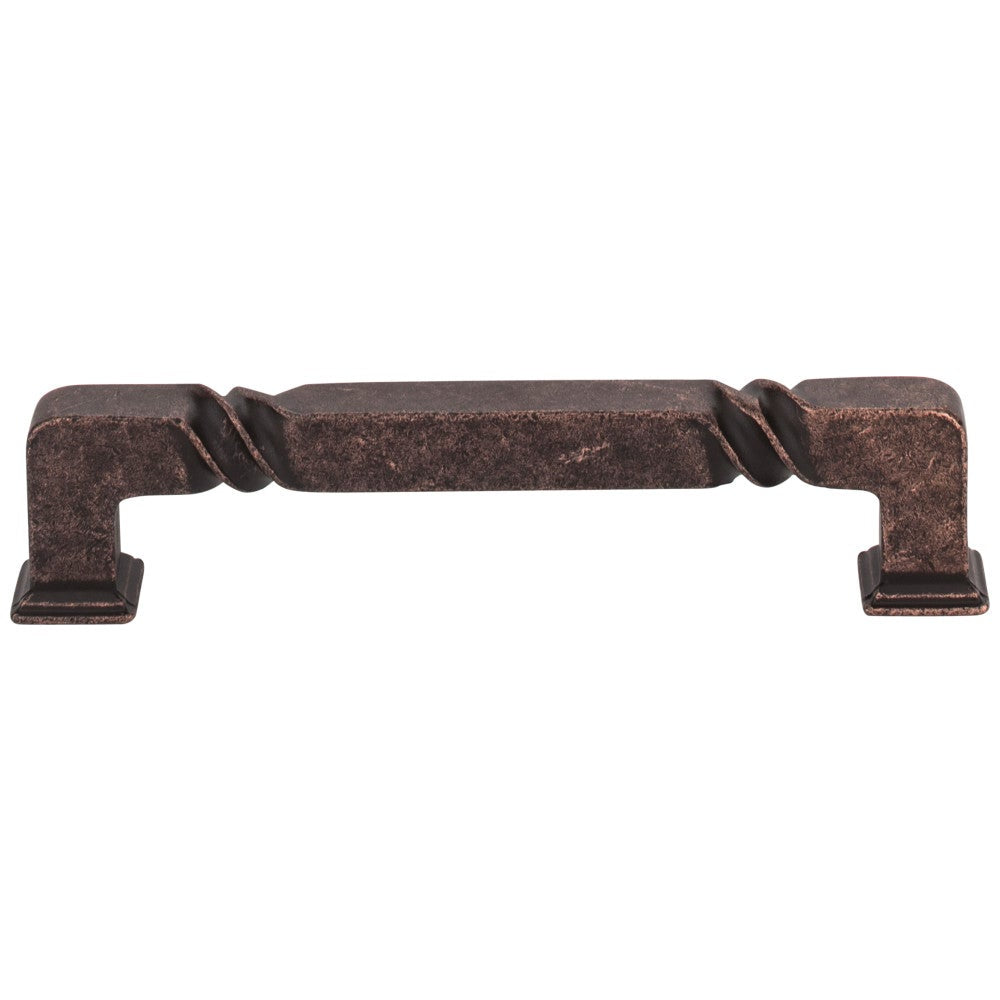 Hardware Resources 96 mm Center-to-Center Matte Black Rustic Twist Tahoe Cabinet Pull