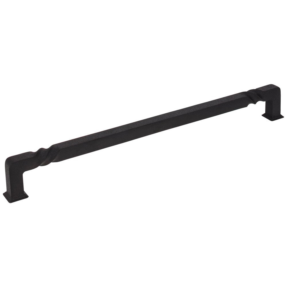 Hardware Resources 96 mm Center-to-Center Matte Black Rustic Twist Tahoe Cabinet Pull
