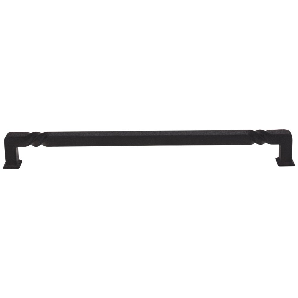 Hardware Resources 96 mm Center-to-Center Matte Black Rustic Twist Tahoe Cabinet Pull