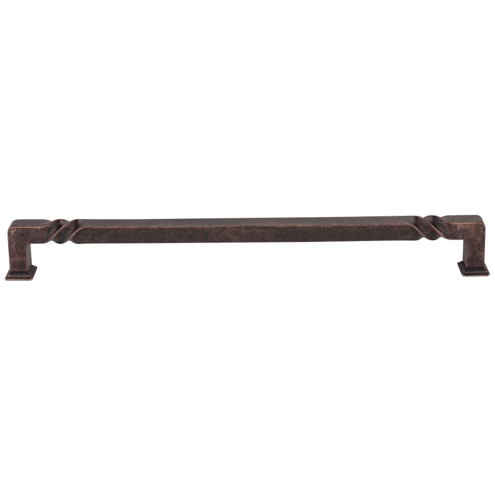 Hardware Resources 96 mm Center-to-Center Matte Black Rustic Twist Tahoe Cabinet Pull